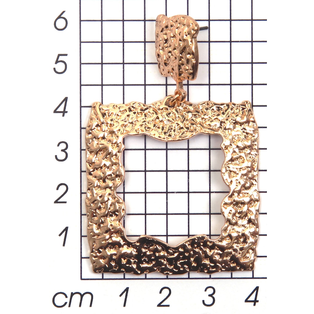 Firetti Paar Ohrstecker »Rechteck, geometrisch, teilw. vergoldet«