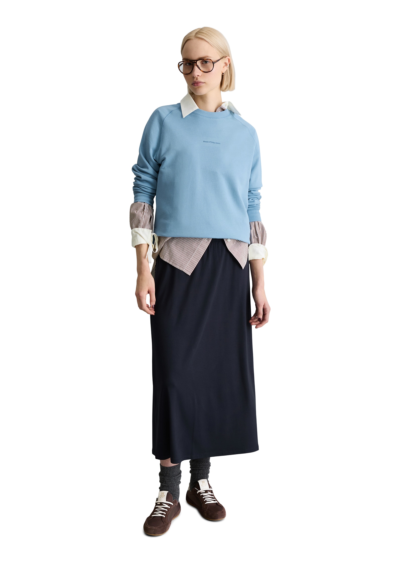 Marc O'Polo DENIM Sweatshirt , relaxed fit, aus Organic Cotton, mit Schlitzen an der Seitennaht
