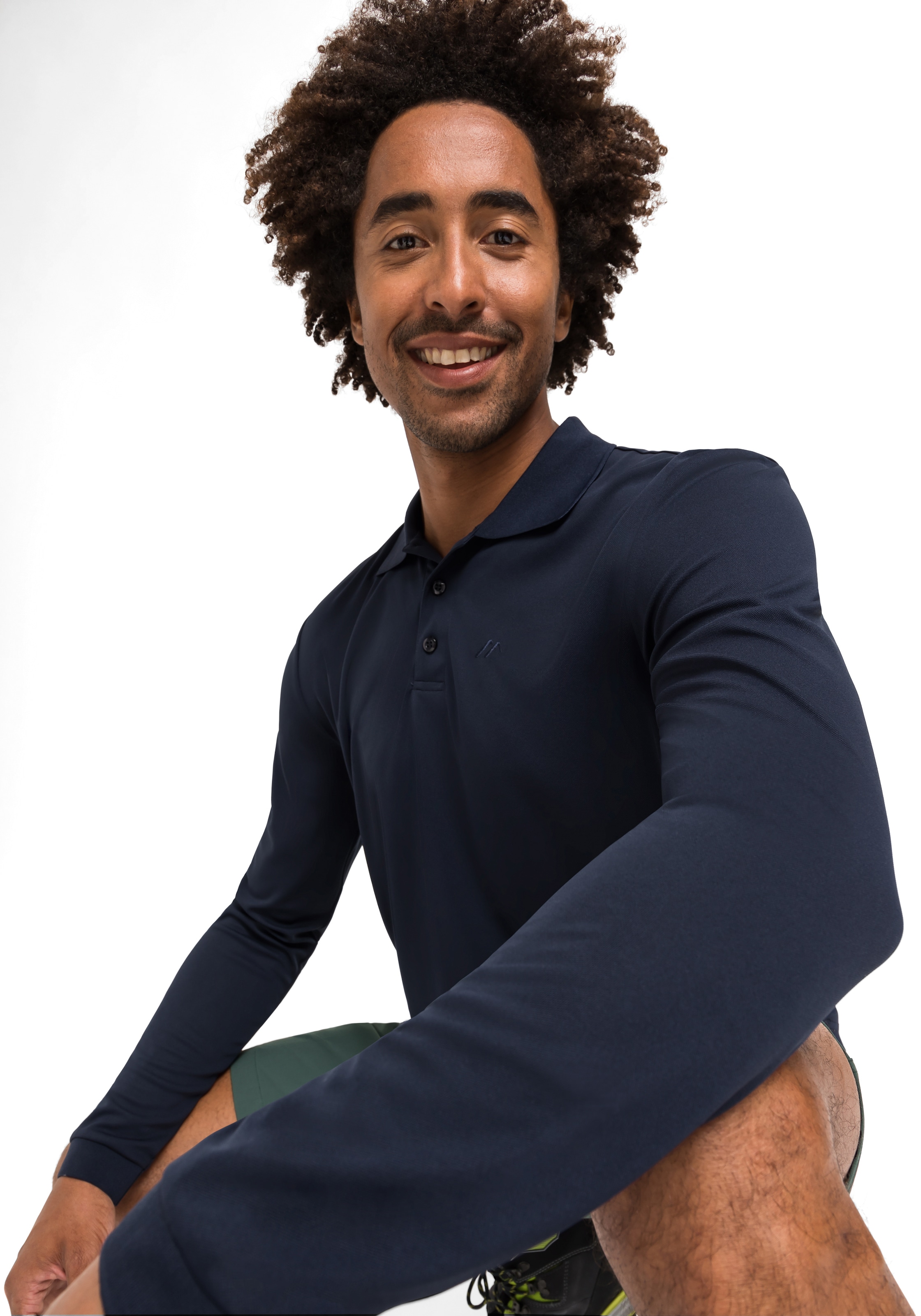 Maier Sports Langarm-Poloshirt »Ulrich L/S« Herren Polo langarm, leichtes Funktionsshirt, Langarmshirt, Reg. Fit