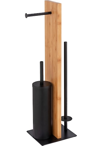 WENKO WC-Garnitur »Lesina«, aus Bambus-Stahl, bambus, mit Silikon-Bürstenkopf kaufen