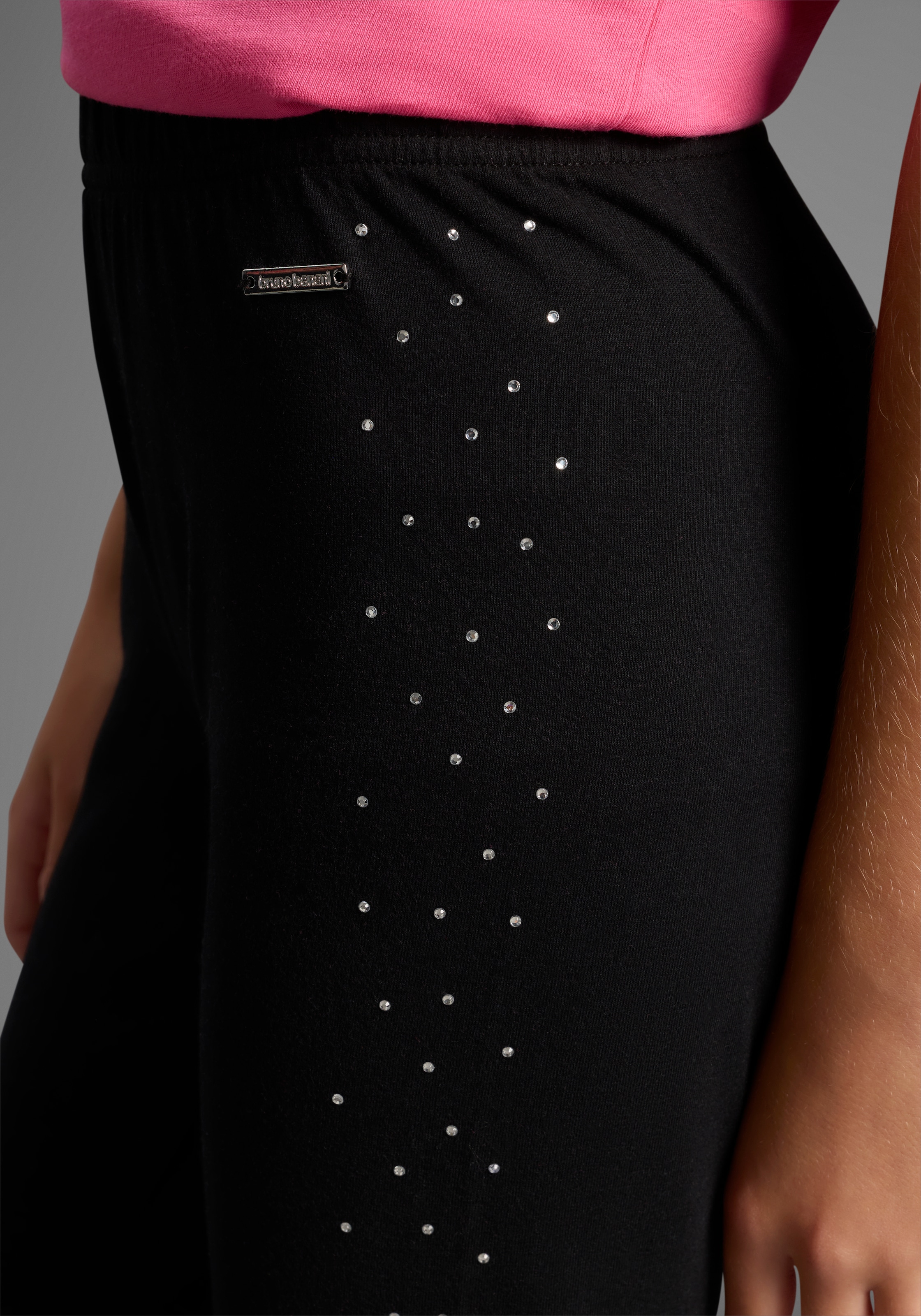Bruno Banani Leggings »Hose mit Strass-Steinen«, NEU! BRUNO BANANI für TEENS. Glitzer-Leggings