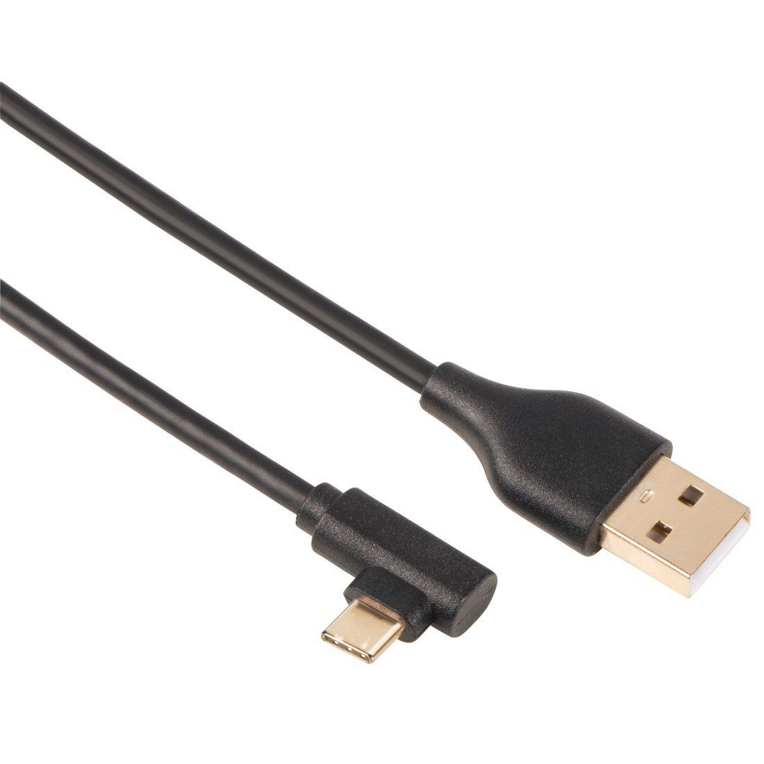 USB-C Ladekabel, Winkelstecker, vergoldet, drehsicher, 1m...