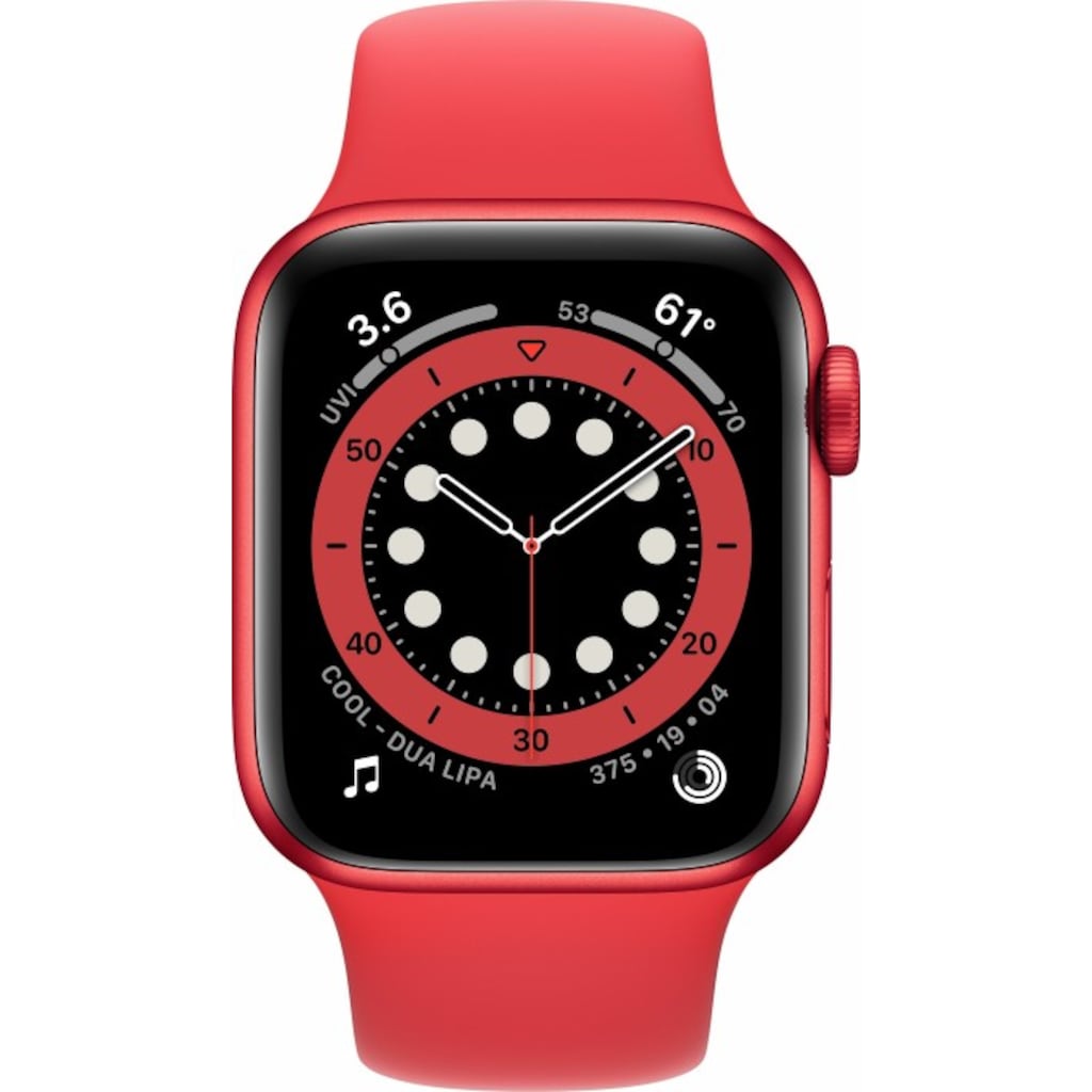Apple Smartwatch »Series 6, GPS, Aluminium-Gehäuse, 40 mm mit Sportarmband«, (Watch OS)
