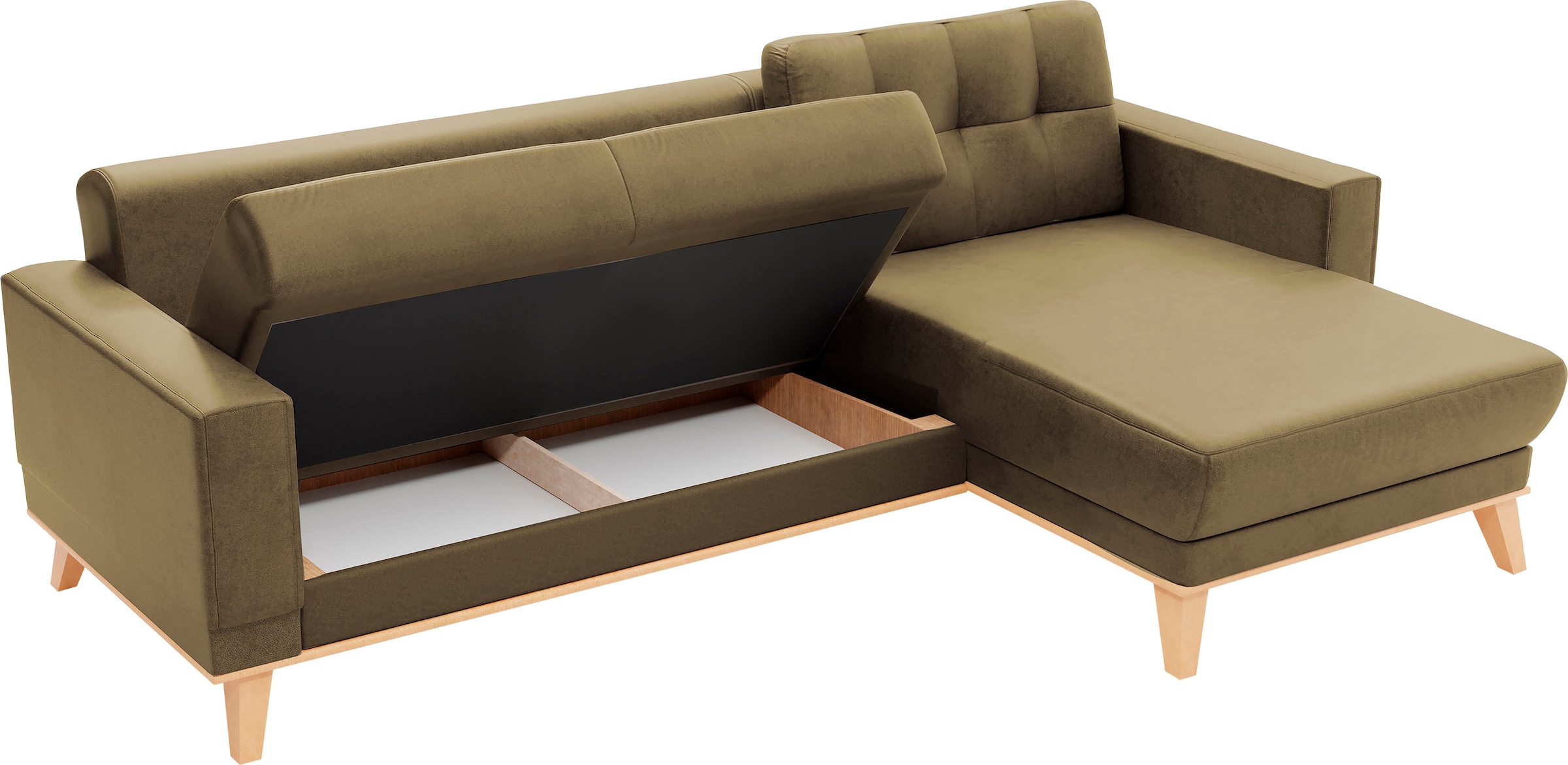 sit&more Ecksofa »Lavida L-Form«, wahlweise mit Kippfunktion und Bettkasten