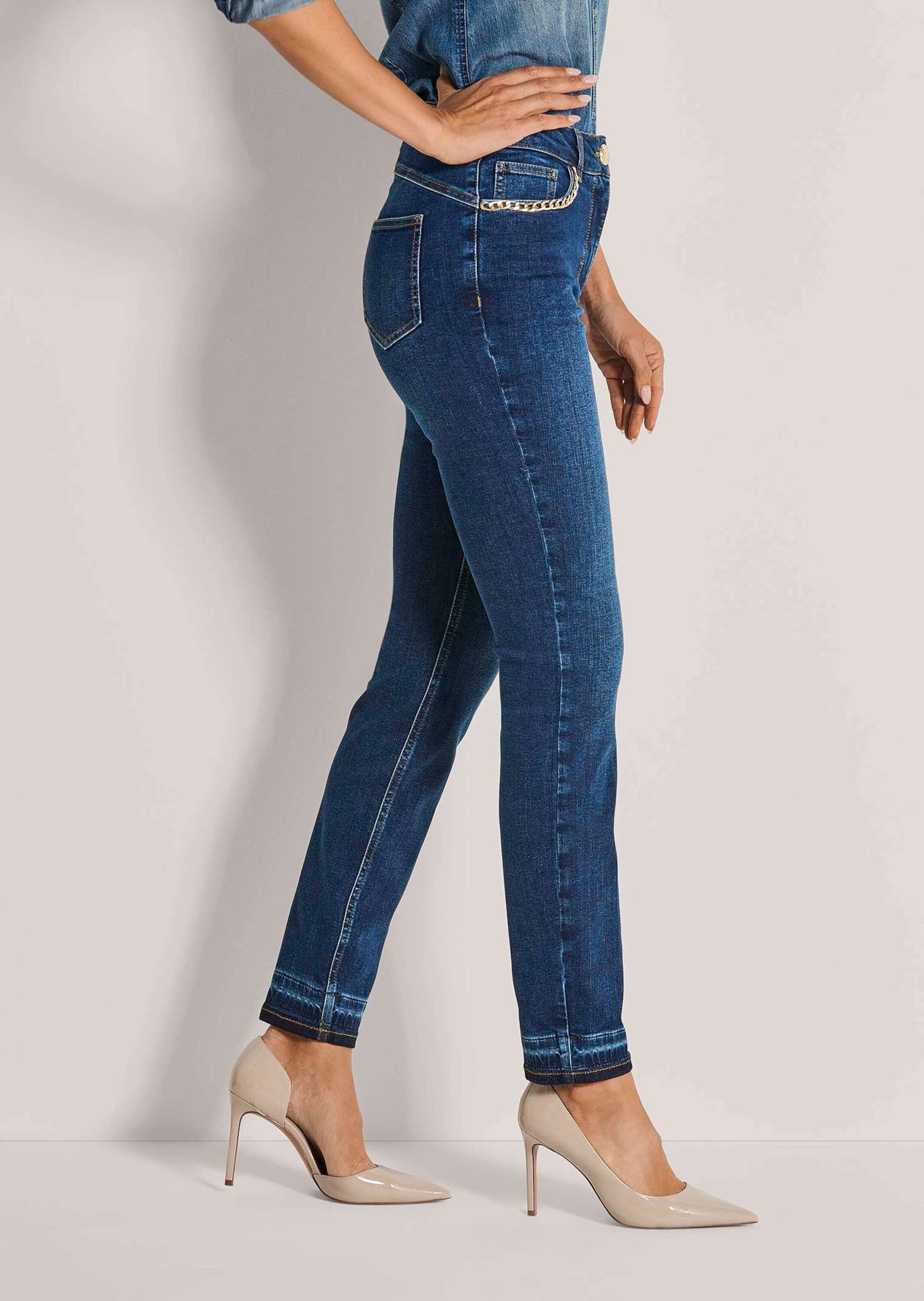 MADELEINE Regular-fit-Jeans »Jeans Slim Fit Jeans mit Kettendetails«