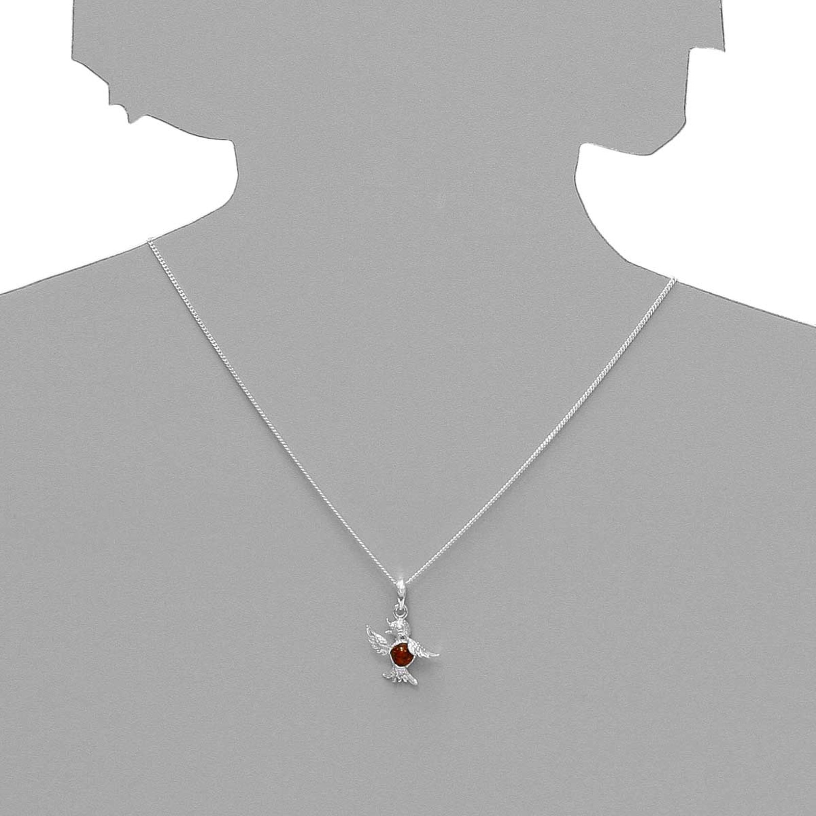 OSTSEE-SCHMUCK Kette mit Anhänger »- Kolibri - Silber 925/000 - Bernstein«