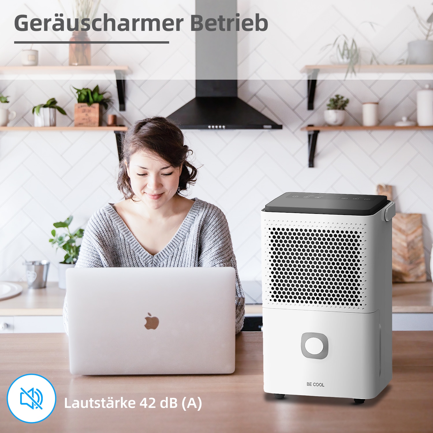 be cool Luftentfeuchter »BC10LEF2301«, für 38 m³ Räume, Entfeuchtung 10 l/Tag, Tank 1,8 l