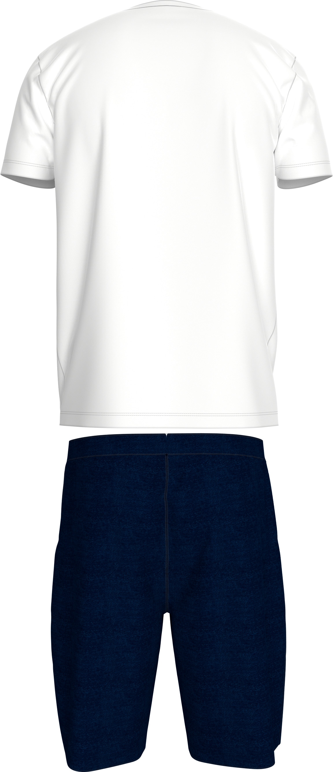 Tommy Hilfiger Underwear Pyjama »CN SS SHORT JERSEY SET«, (Set, 2 tlg., 2er), mit Logostickereien