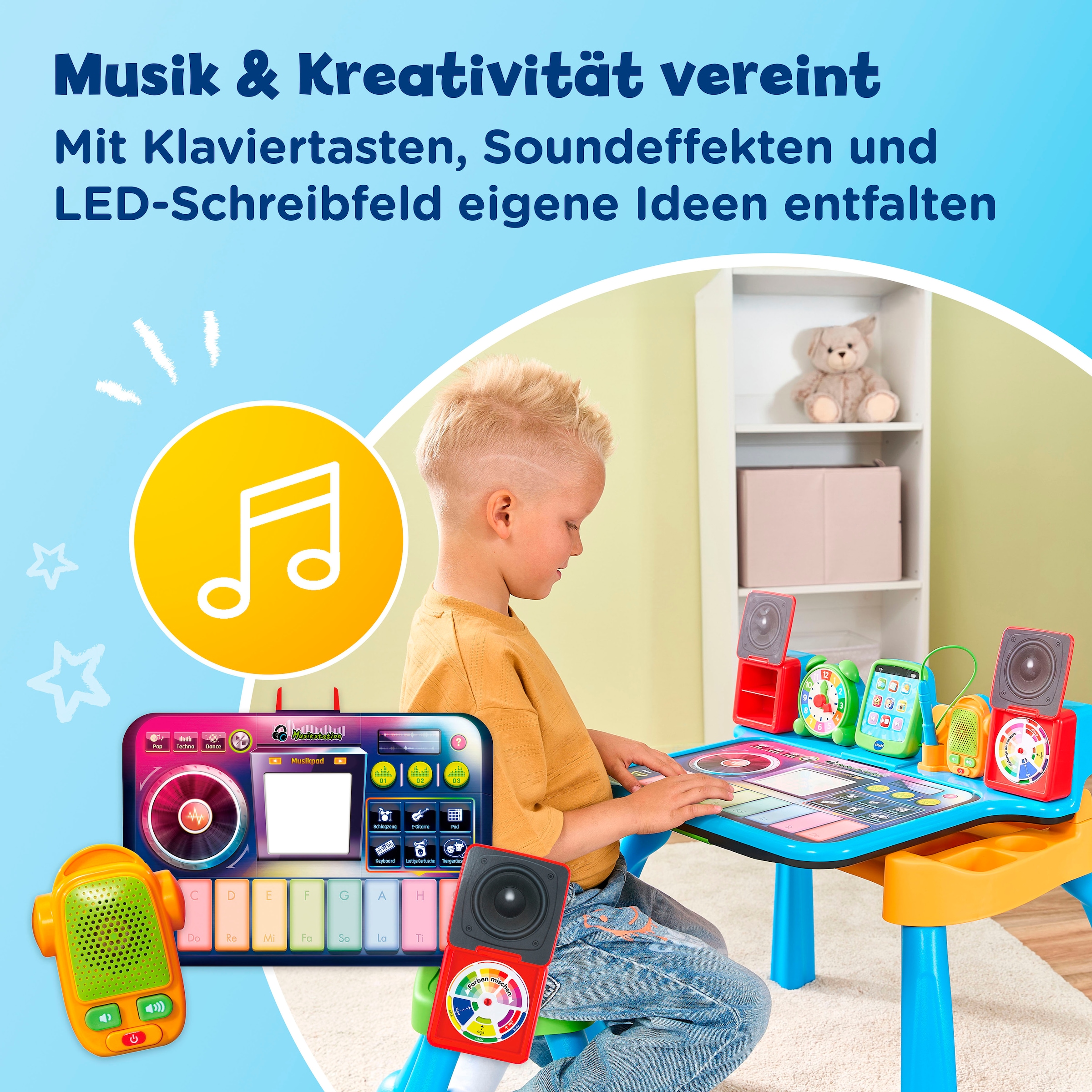 Vtech® Spieltisch »6-in-1 Magischer Schreibtisch« mit Licht und Sound