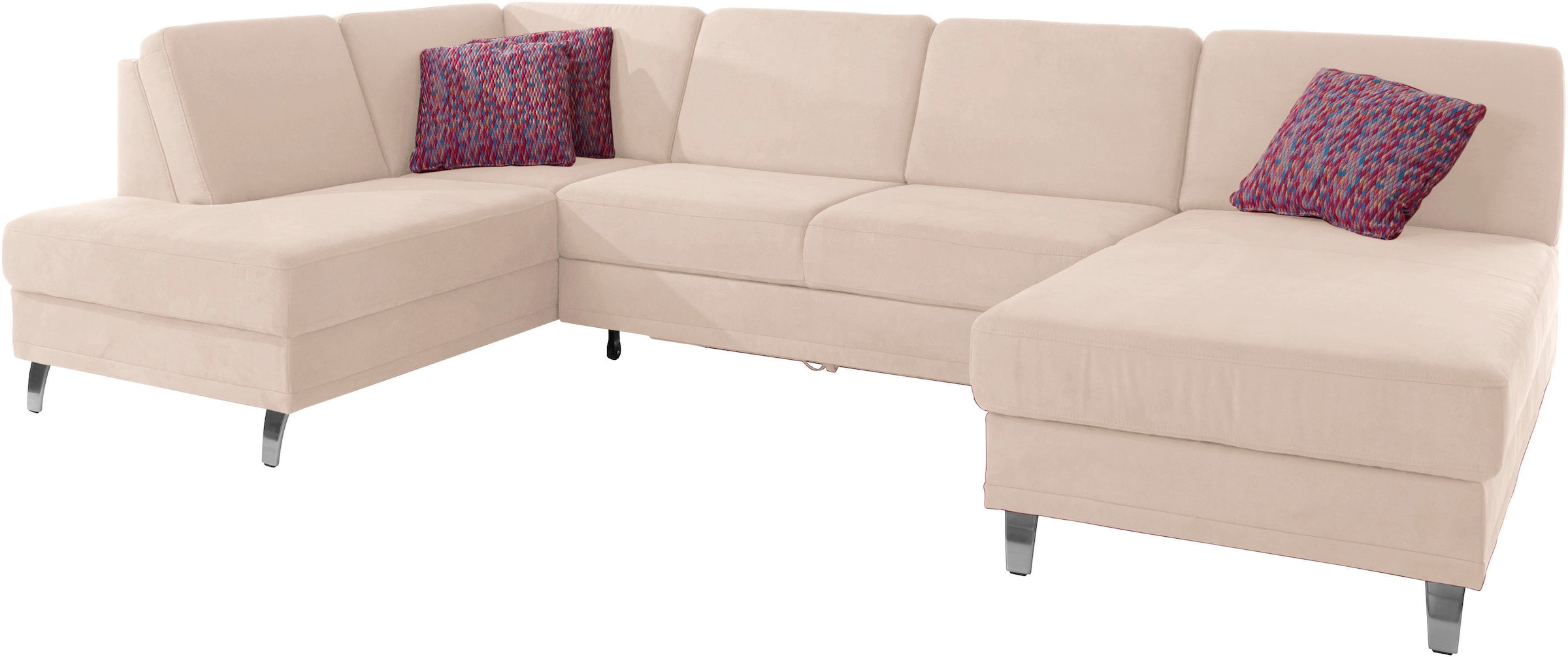 sit&more Wohnlandschaft »Clio U-Form« wahlweise mit Bettfunktion und Bettkasten, inklusive Federkern