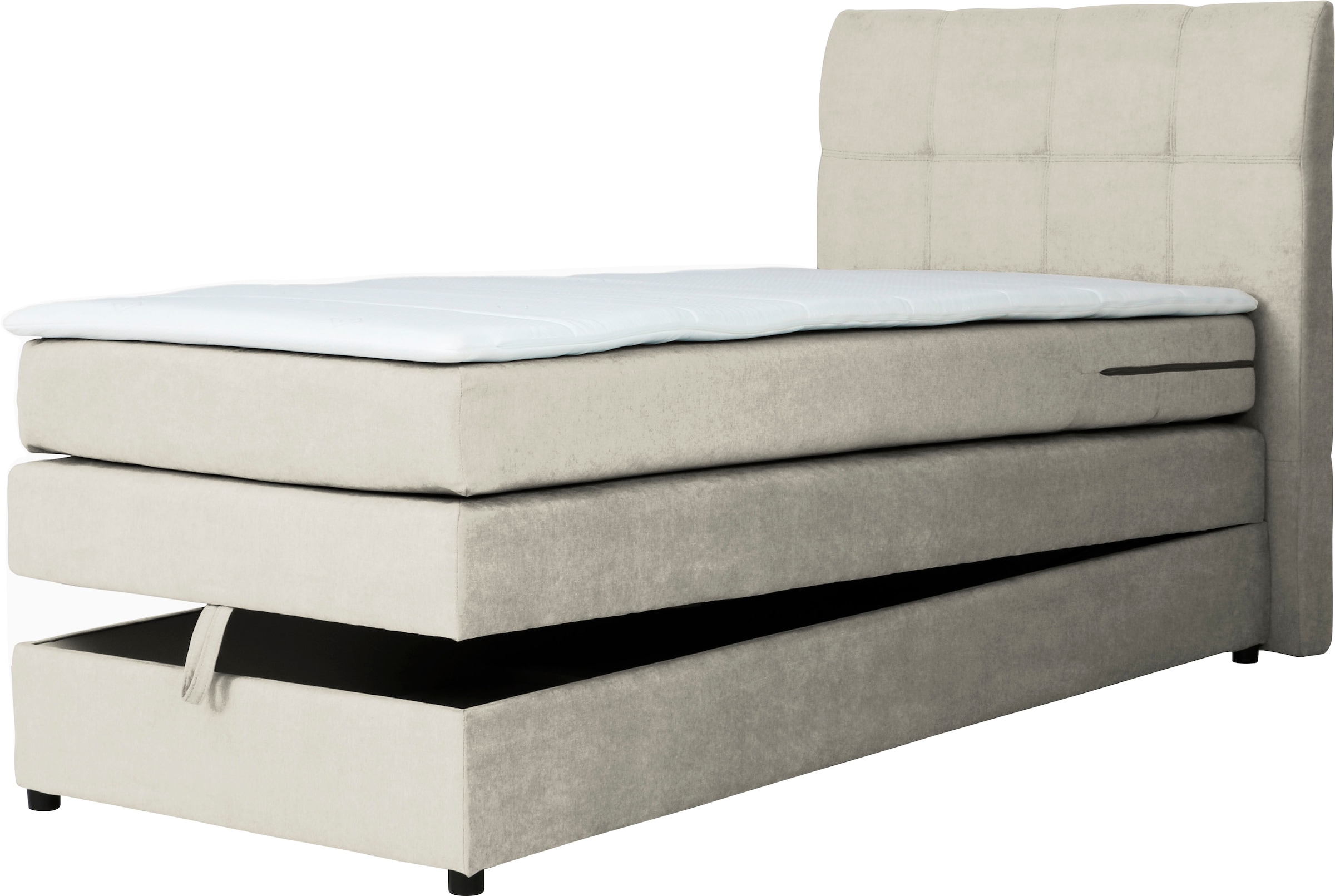 Home affaire Boxspringbett »Finja« besonders komfortable Liegehöhe, mit praktischem Bettkasten