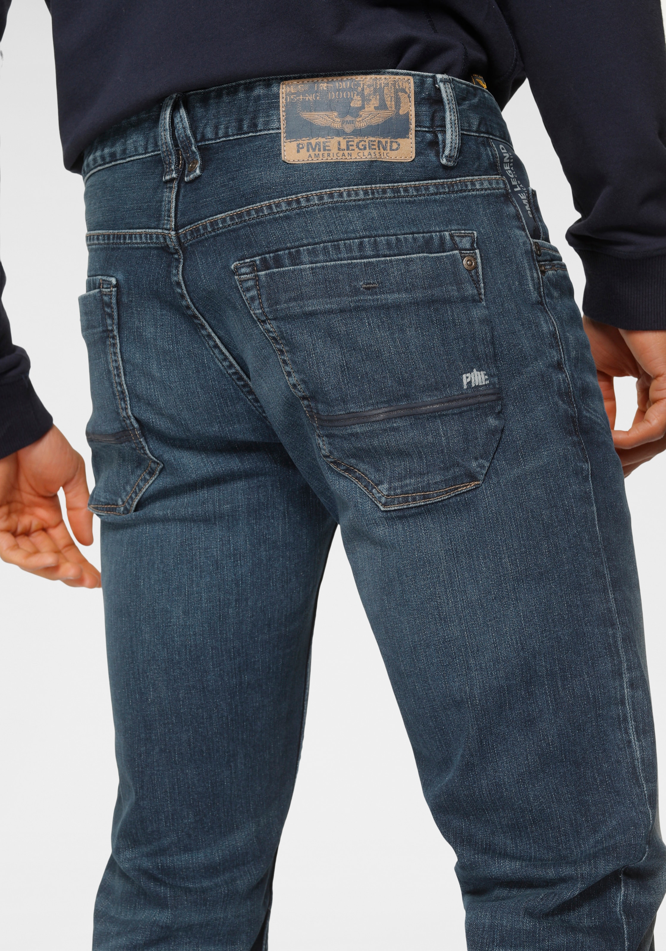 PME LEGEND Tapered-fit-Jeans »SKYMASTER«, im Used Look