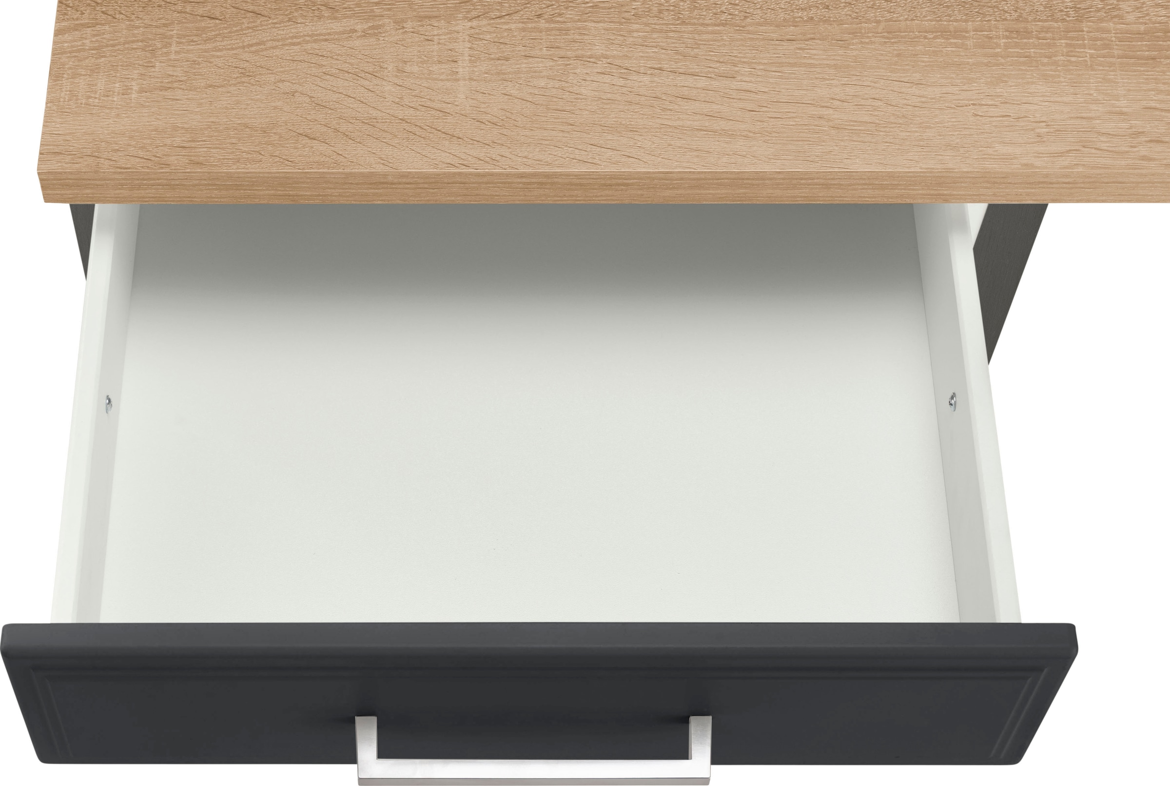 HELD MÖBEL Küchenzeile »Stockholm«, Breite 270 cm, mit hochwertigen MDF Fronten im Landhaus-Stil