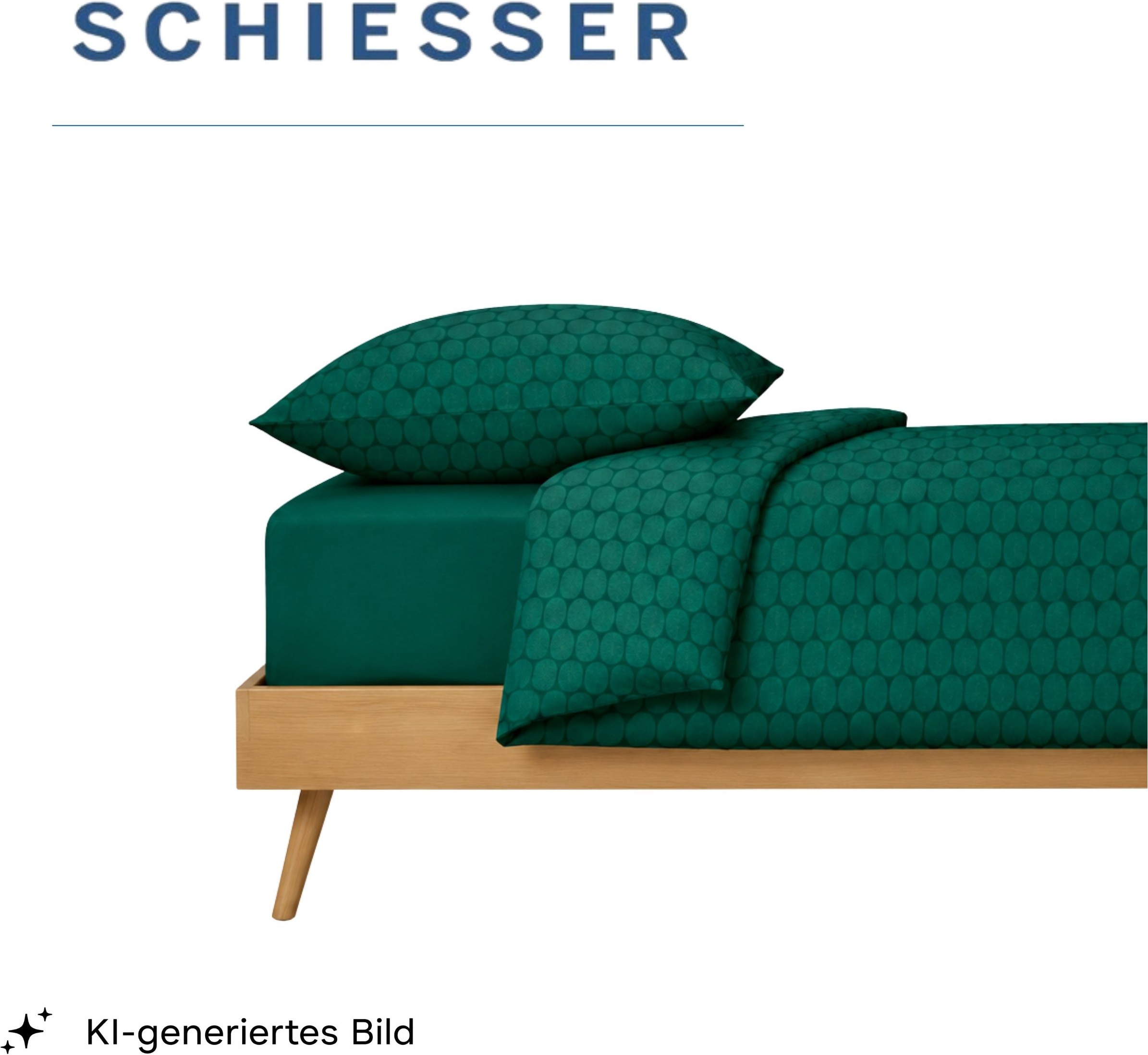 Schiesser Bettwäsche »Drops aus wärmender Feinbiber-Qualität mit dezentem Grafikprint« 2 Stk. OEKO-TEX® MADE IN GREEN