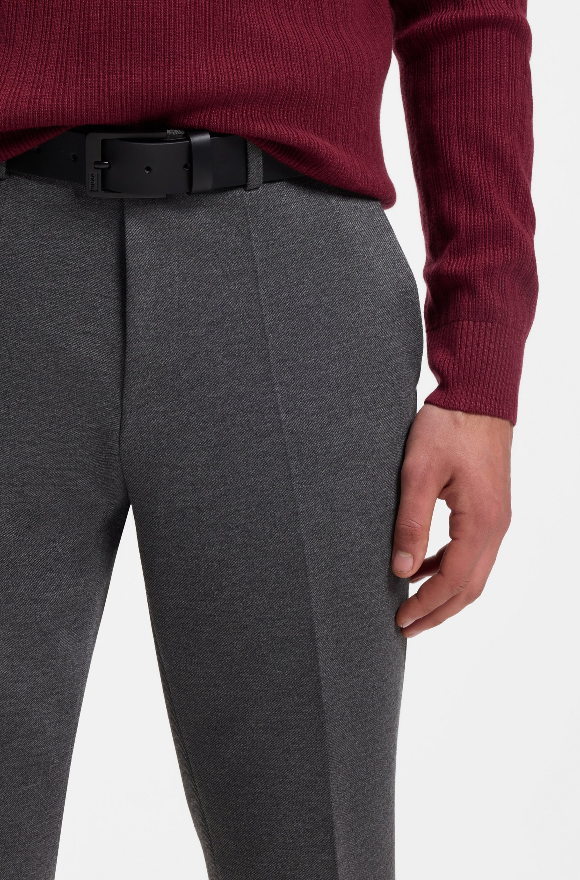 HUGO Ledergürtel »Grover Sz35« mit Logoprägung auf der Schließe