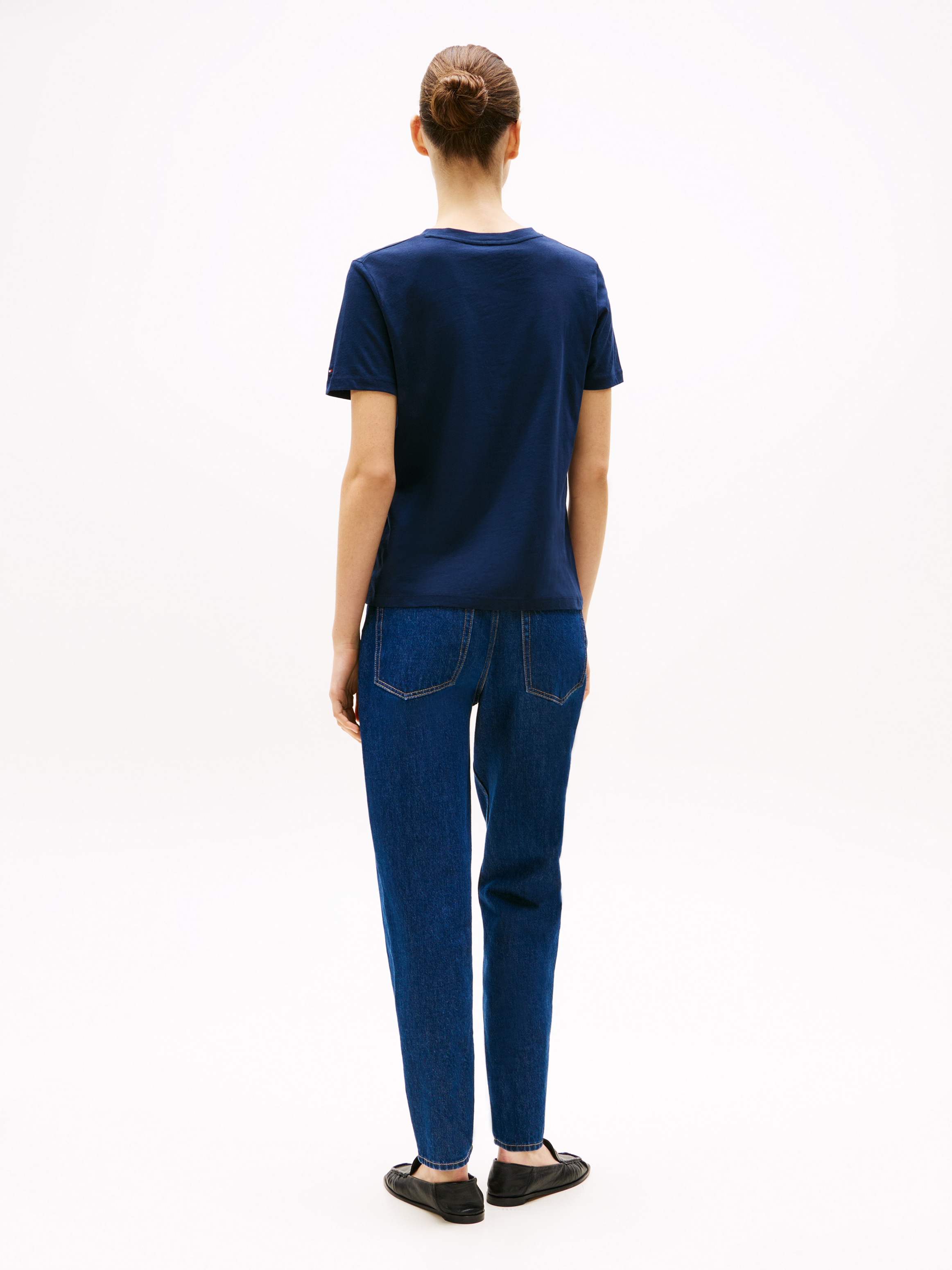 Tommy Hilfiger T-Shirt »REG CORP LOGO C-NK SS«, mit Logoschriftzug
