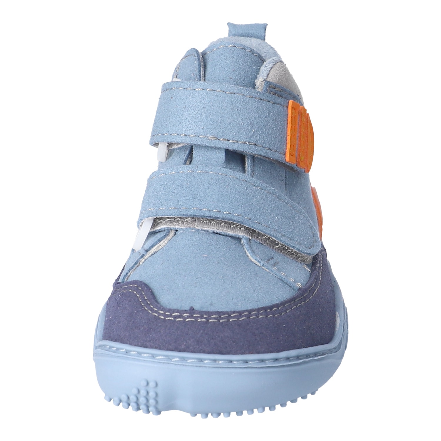 qnuffs Barfußschuh »Kastanie«  Klettschuh, mit Namensschild an der Ferse, kürzbarer Klettriemen