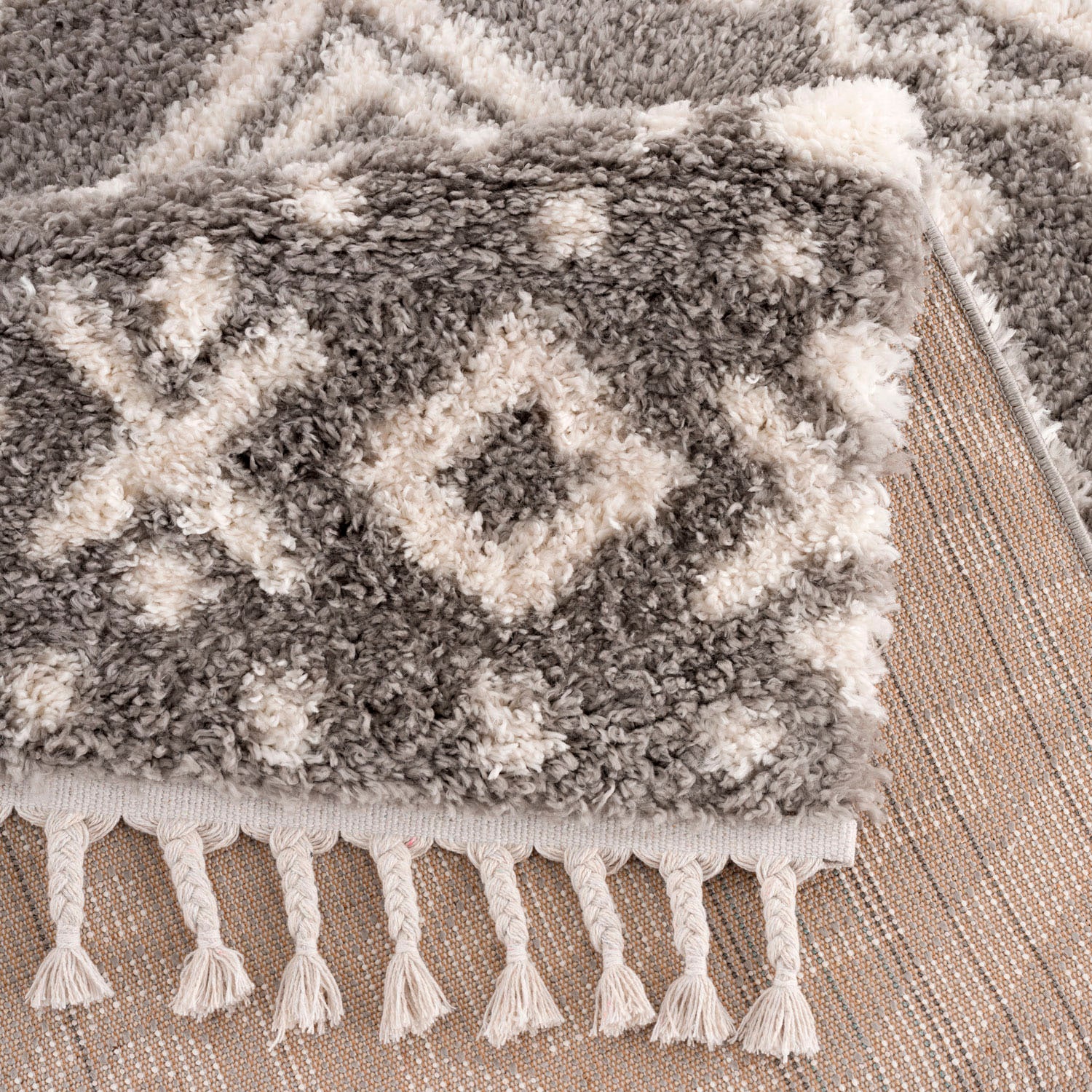Carpet City Hochflor-Teppich »Pulpy 541«, rechteckig, 30 mm Höhe, besonders weich, mit Fransen, Ethno Look