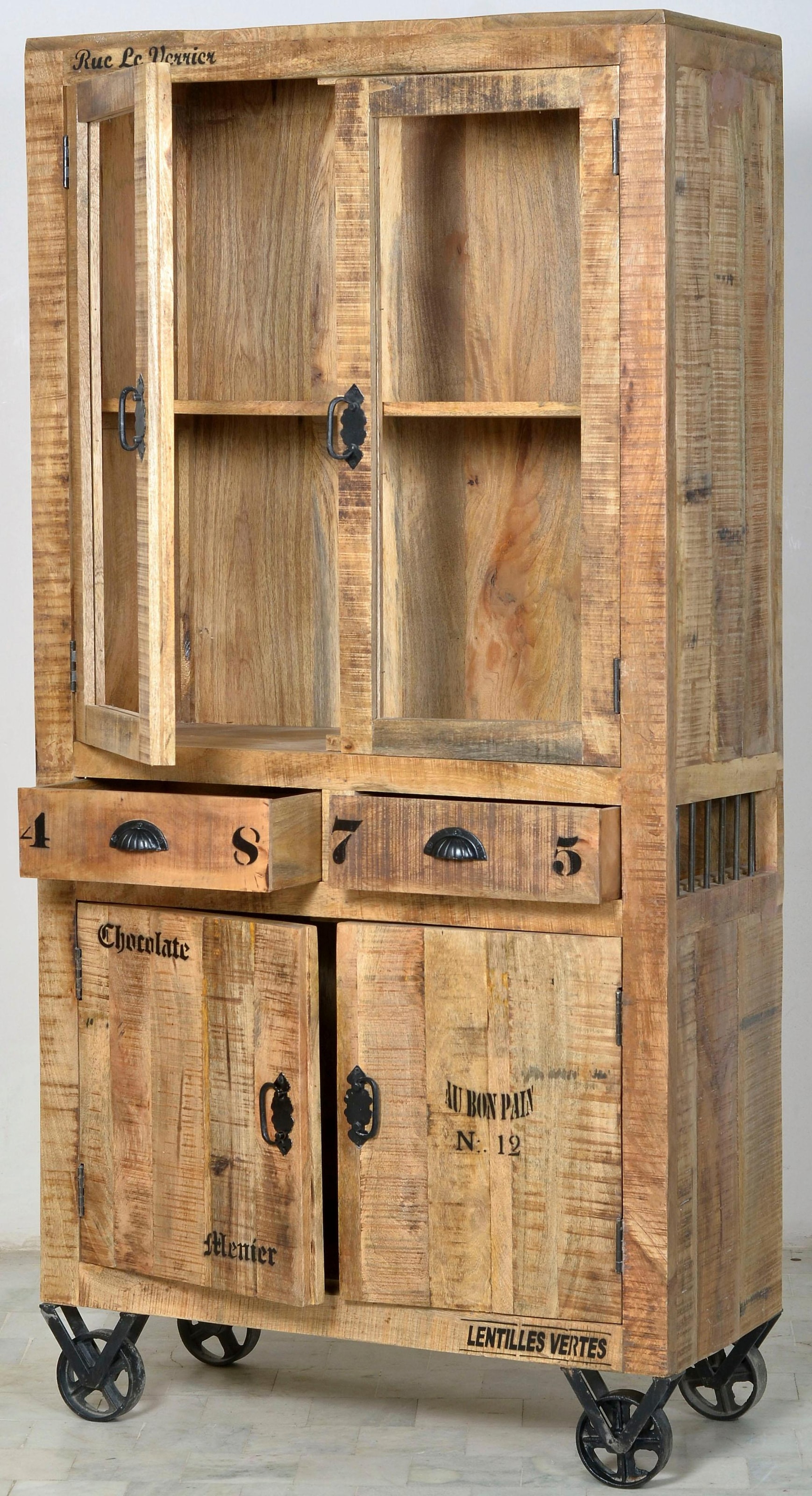 SIT Vitrine »Rustic«, im Factory Design, Breite 90 cm, Shabby Chic, Vintage