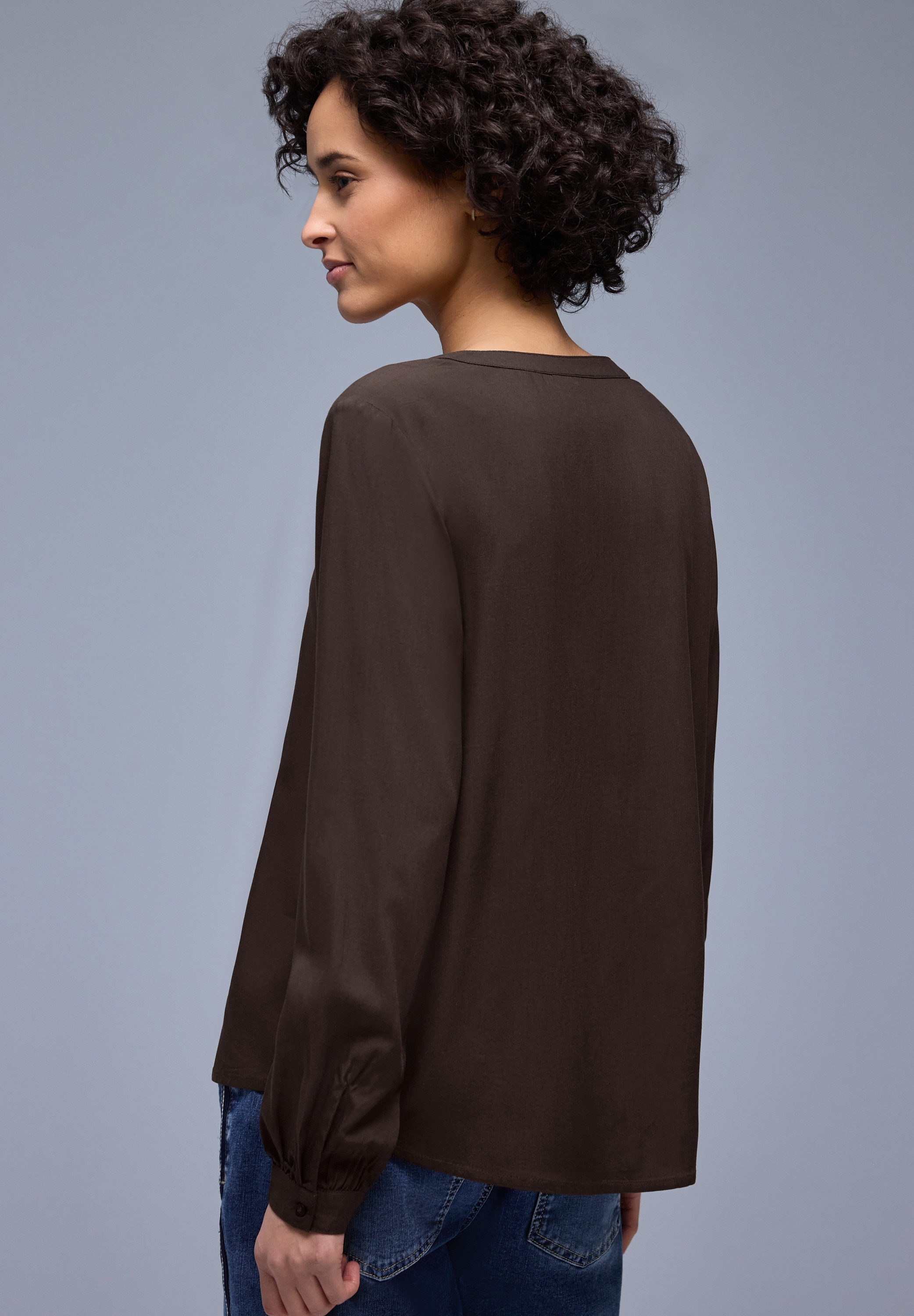 STREET ONE Langarmbluse mit Splitneck