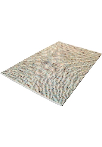 calo-deluxe Teppich »Luba 333«, rechteckig, 7 mm Höhe, reine Baumwolle, Wohnzimmer kaufen
