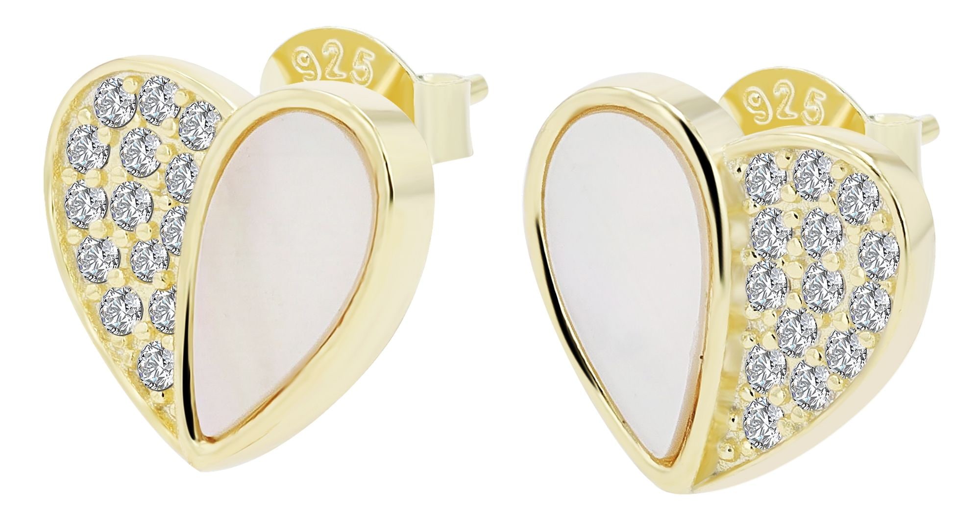 Adelia´s Paar Ohrstecker »Damen Ohrringe ¿ Ohrstecker aus 925 Silber mit Perlmutt«