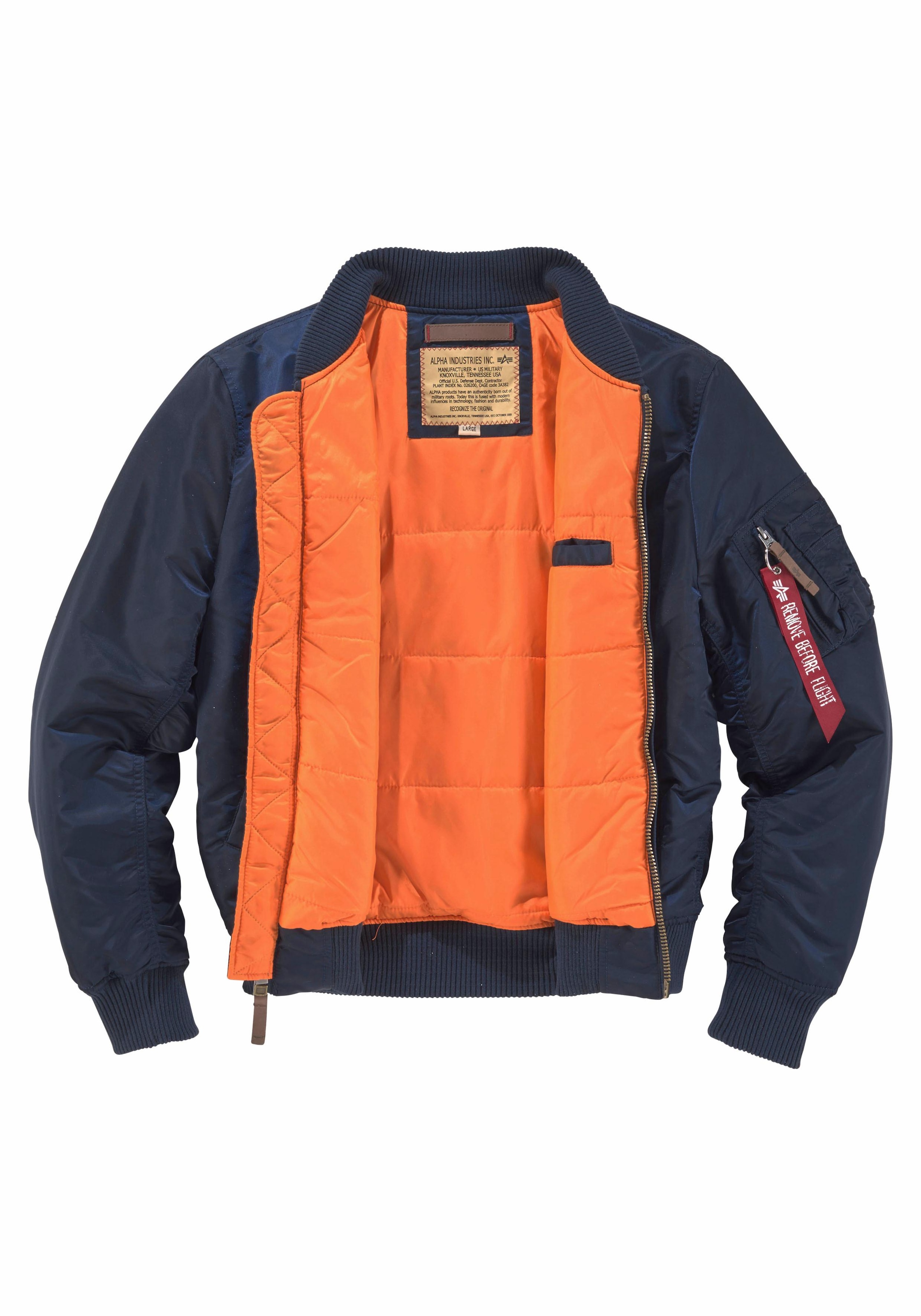 Alpha Industries Bomberjacke »MA-1 VF59 LONG«, ohne Kapuze, gefüttert