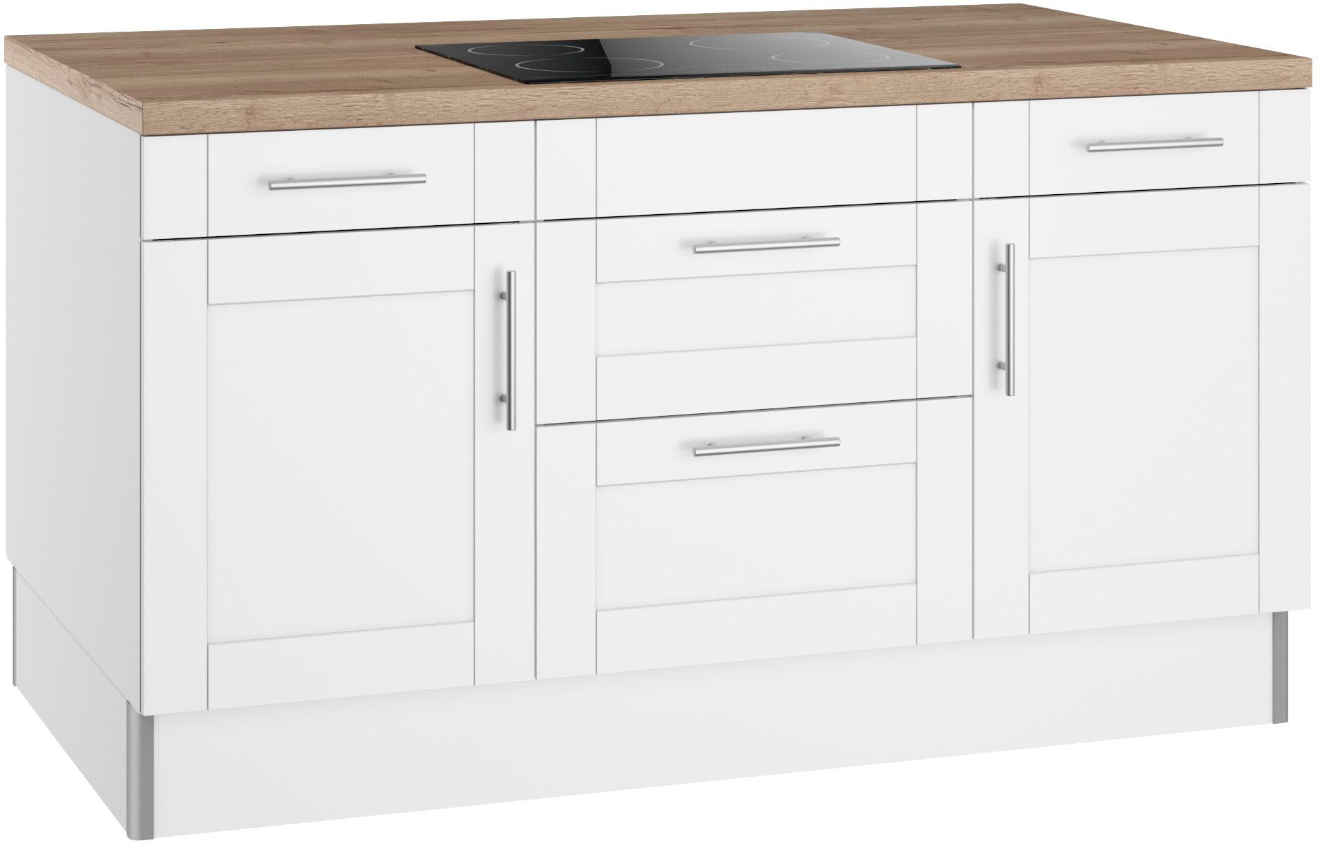 KOCHSTATION Kochinsel »KS-Ahus«, Kücheninsel, Breite 160 cm, wahlw. mit E-Gerät, Soft Close Funktion