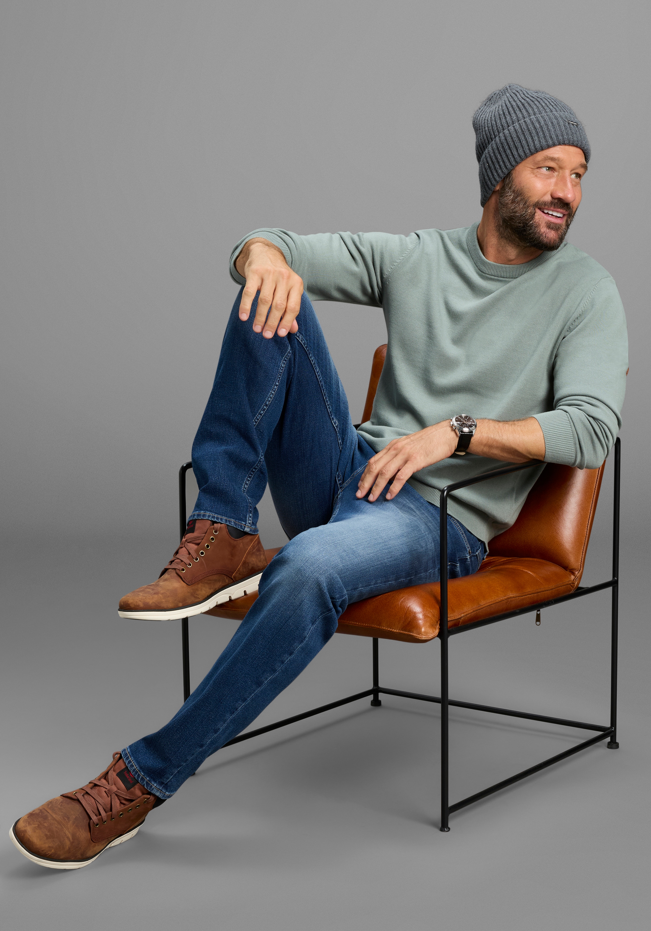 Delmao Herren Rundhalspullover »Neue Kollektion!« in Feinstrick, ideal für die Übergangszeit, Größe 3XL (64/66)