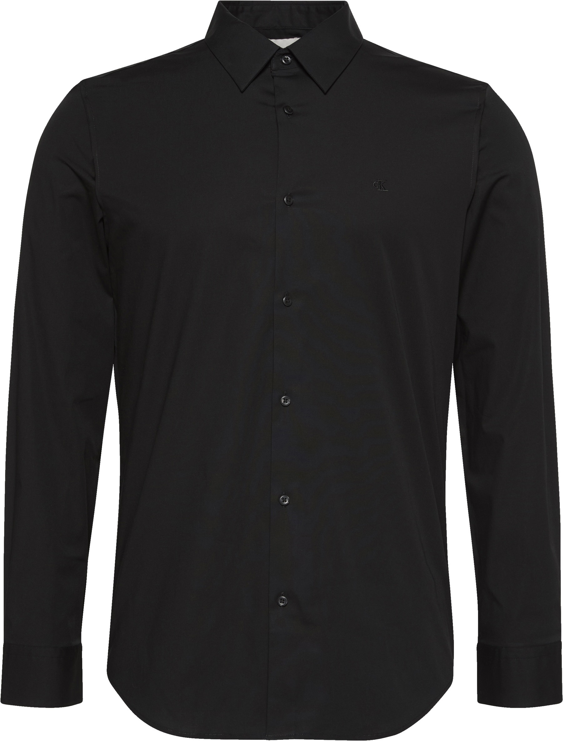Calvin Klein Langarmhemd »LONG SLEEVE SOLID STRETCH SLIM SHIRT«, in Unifarbe