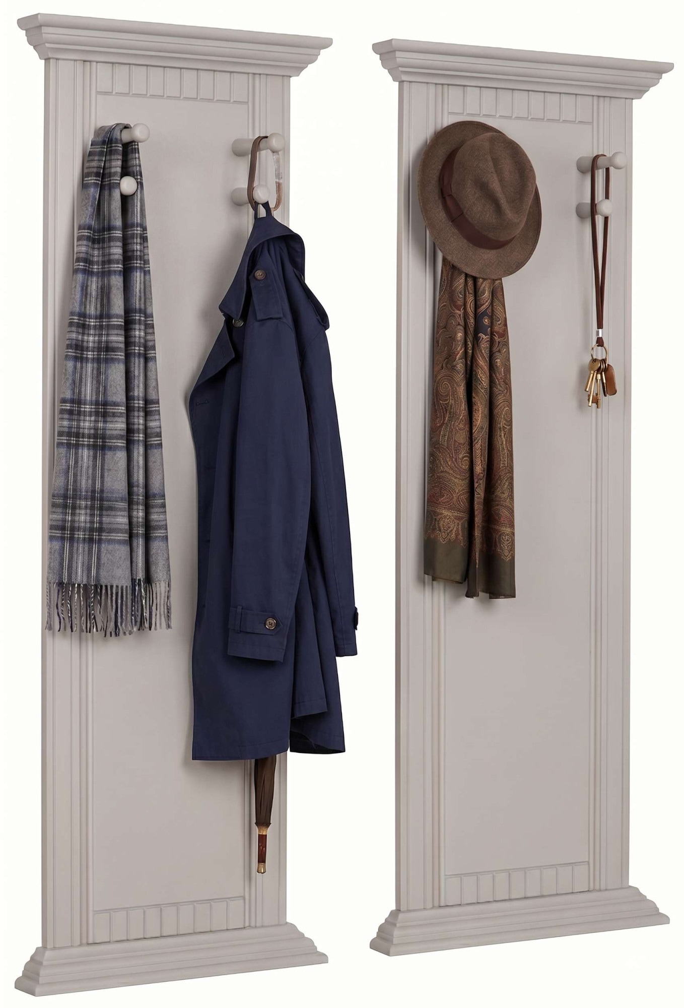 OTTO home Garderobenpaneel »Rustic« 2 Stk. tlg. (2 Stück), aus massiver Kiefer, mit dekorativen Fräsungen