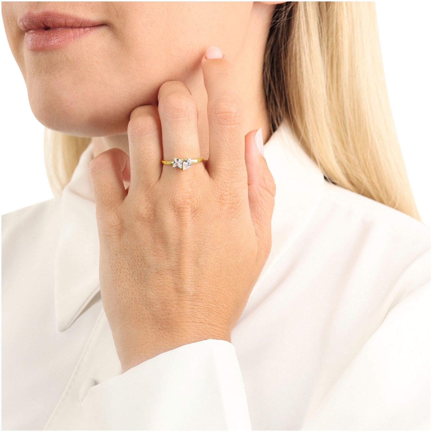 Amor Fingerring »2037225/-26/-27/-28/-29«, mit Zirkonia (synth.)