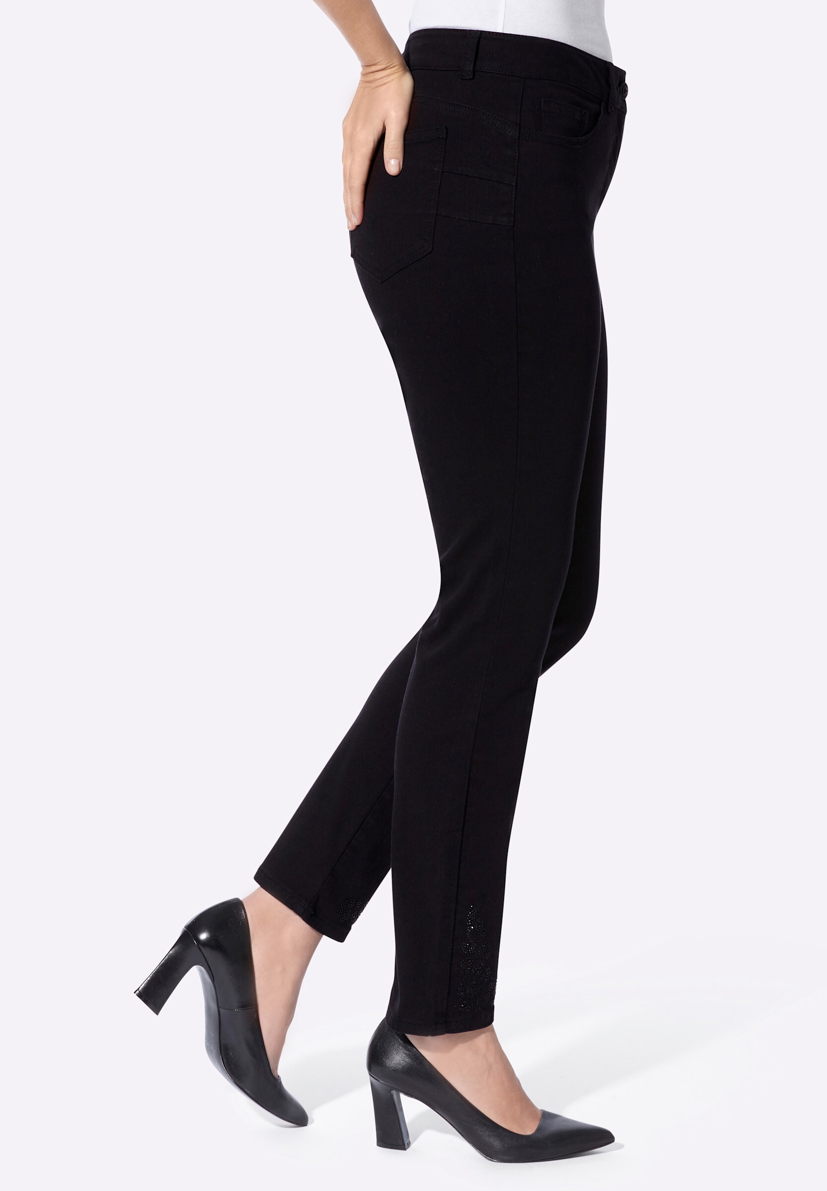 heine 5-Pocket-Jeans »Push-up-Jeans 5-Pocket-Hose mit Glitzersteinchen«