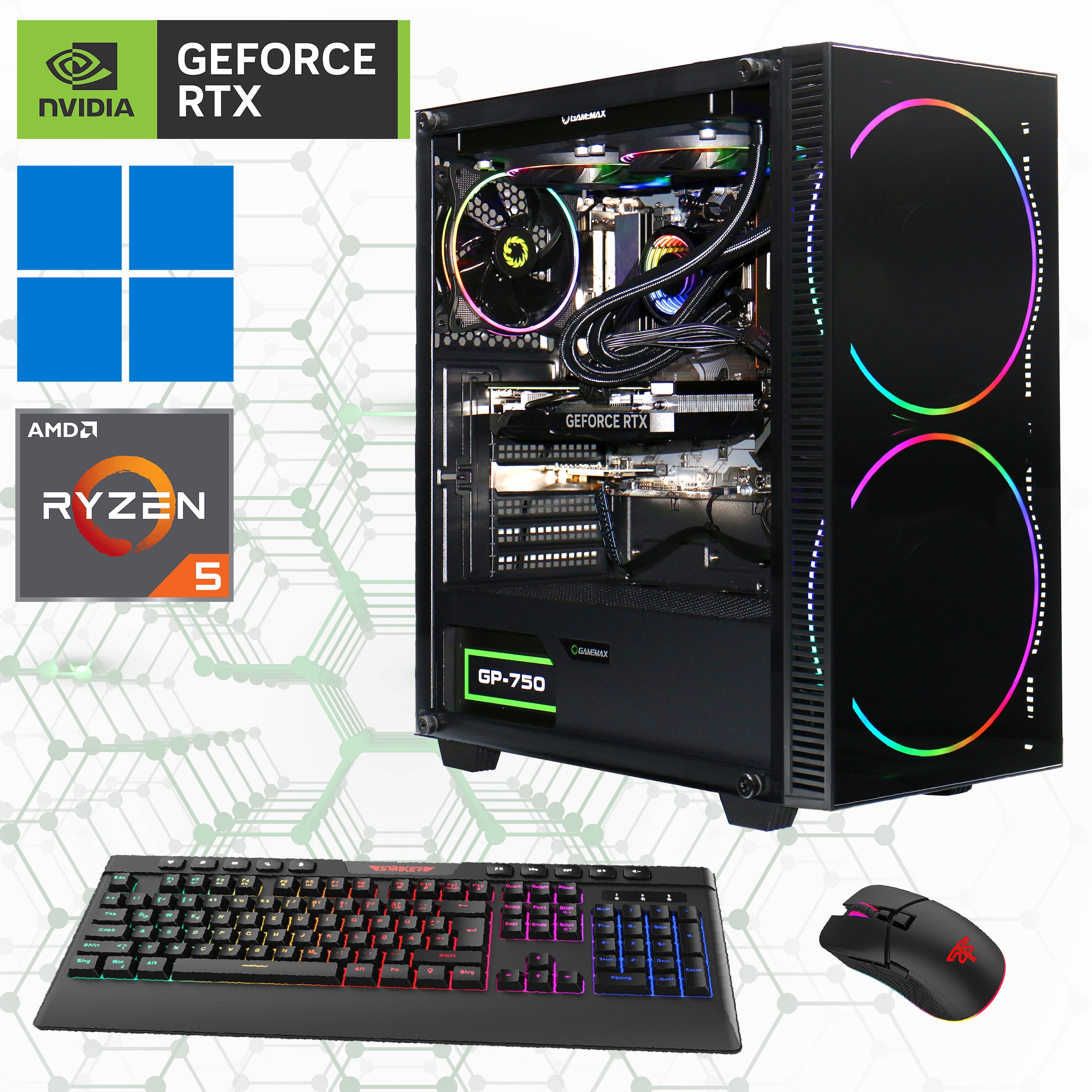 Gaming-PC »Black Hole 7329«, Gen4 SSD, Windows 11