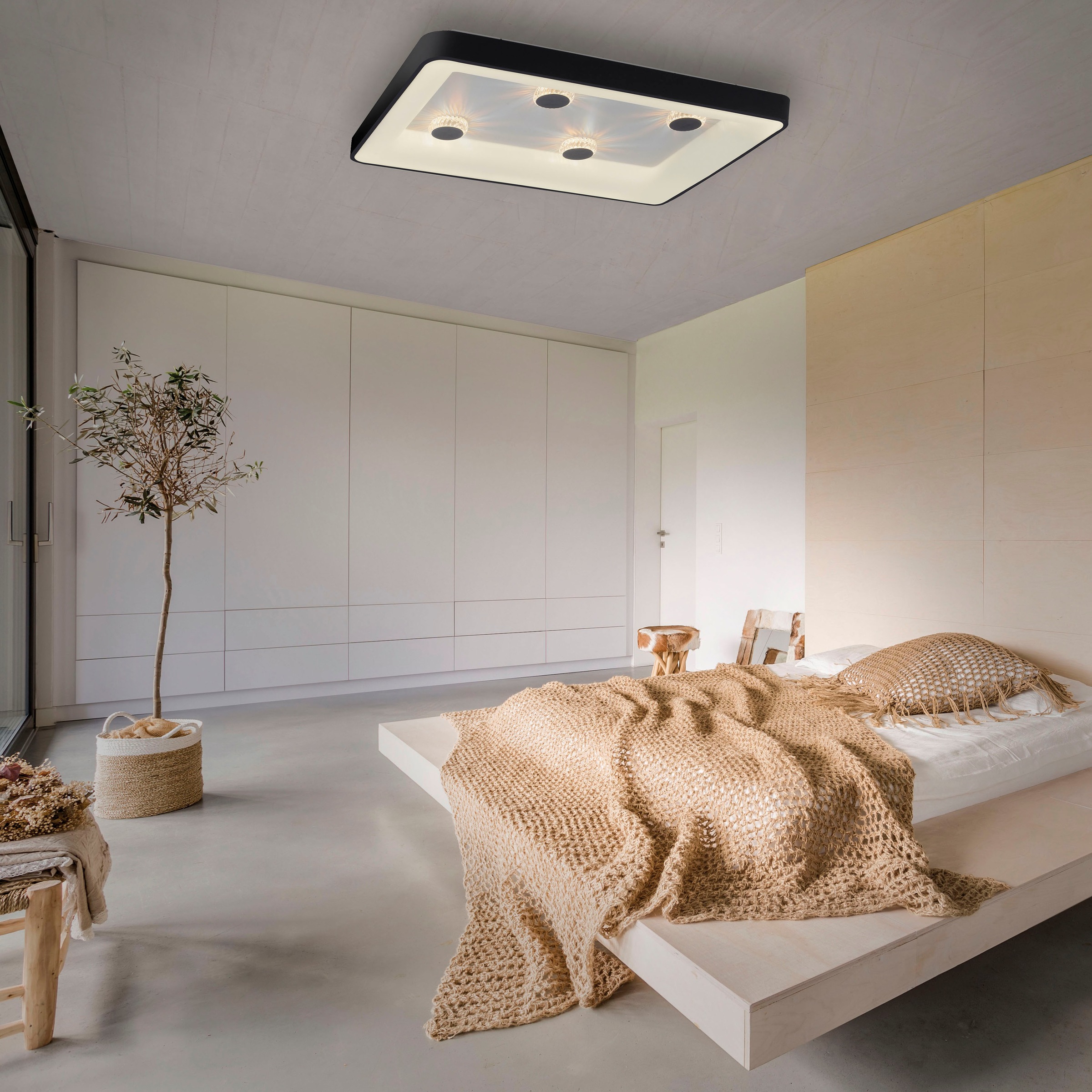 JUST LIGHT Deckenleuchte »VERTIGO« LED-Board 1 Stk. warmweiß - kaltweiß