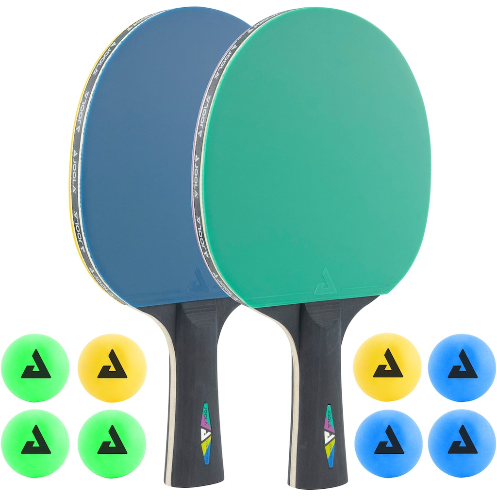 Joola Tischtennisschläger »Tischtennisschlägerset-Colorato«, (Set, 10 tlg.)