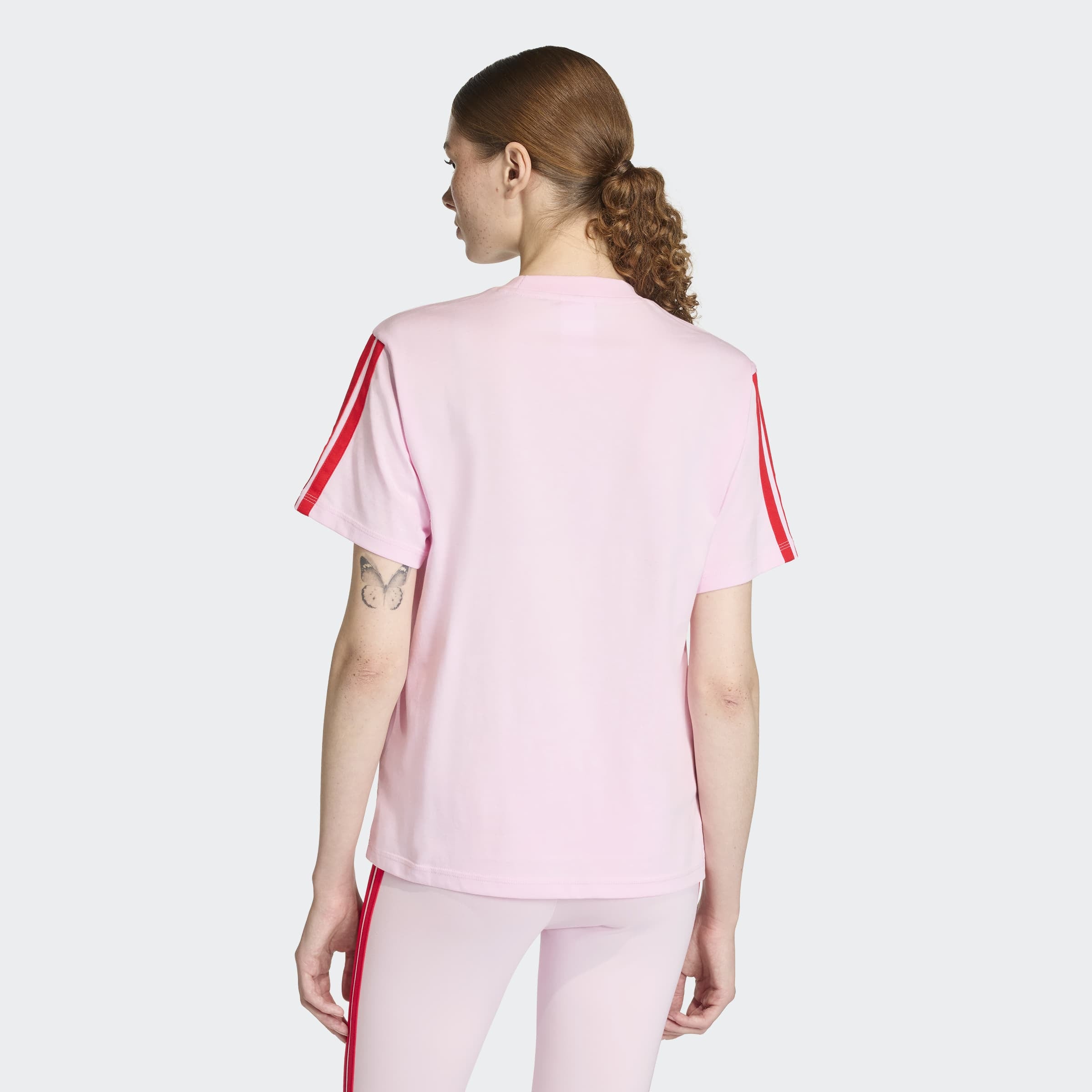 adidas Sportswear T-Shirt »ESSENTIALS 3-STREIFEN COTTON« klassische 3-Streifen an den Ärmeln, ohne Verschluss