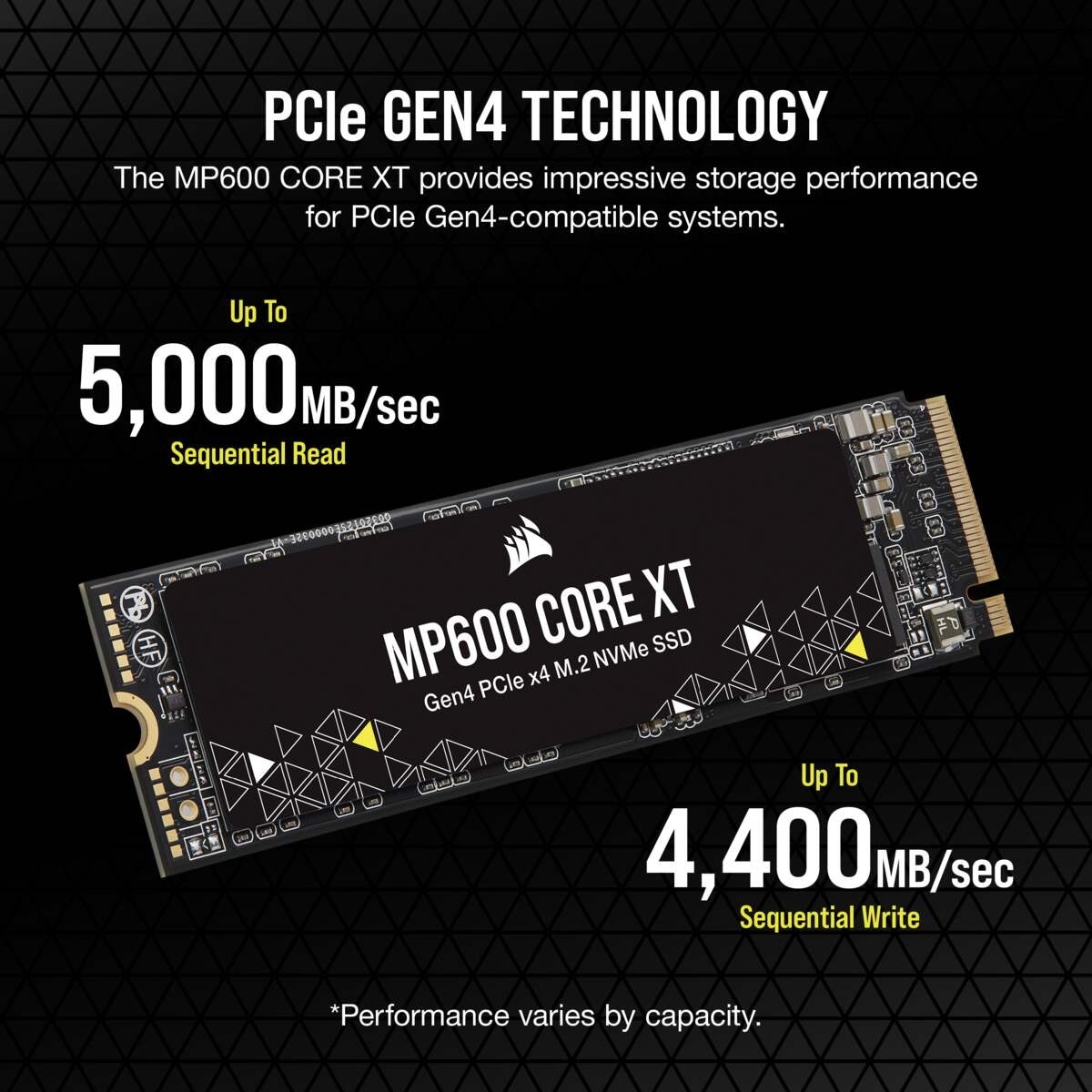 Corsair interne Gaming-SSD »MP600 CORE XT 1TB SSD«, Anschluss PCIe Gen 4.0 x4