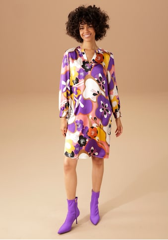 Aniston CASUAL Blusenkleid, mit großflächigem, graphischen Blumendruck - NEUE KOLLEKTION kaufen