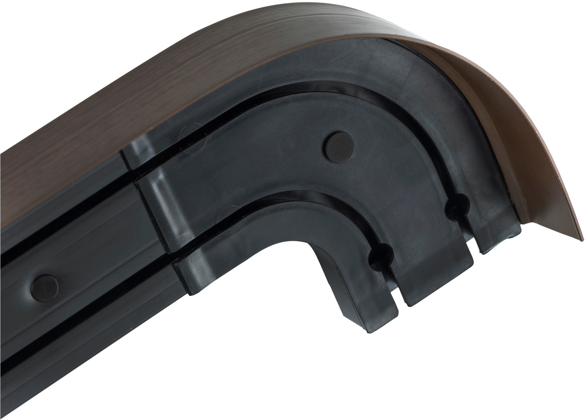 SN DECO GROUP Vorhangschiene »SH2«, 2 läufig-läufig, Fixmaß, Set 2-läufig, inkl. Rundbögen, Blende 7,5 cm, vorgebohrt, Innenlauf