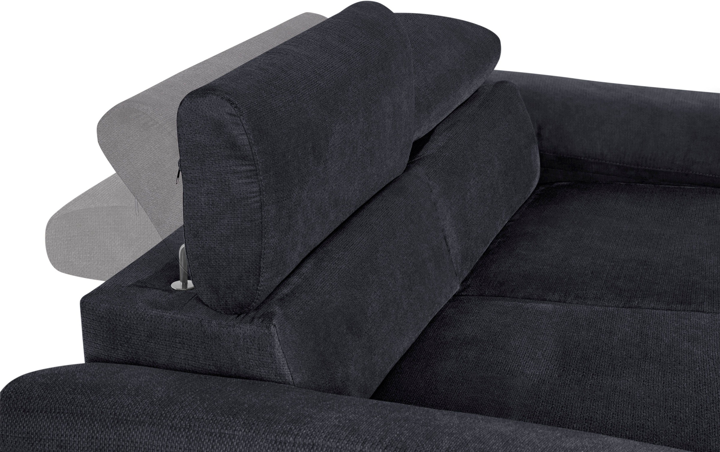 COTTA Polstergarnitur »Komaris«, (Set), Set bestehend aus: 2-Sitzer mit Kopfteilverstellung & Hocker