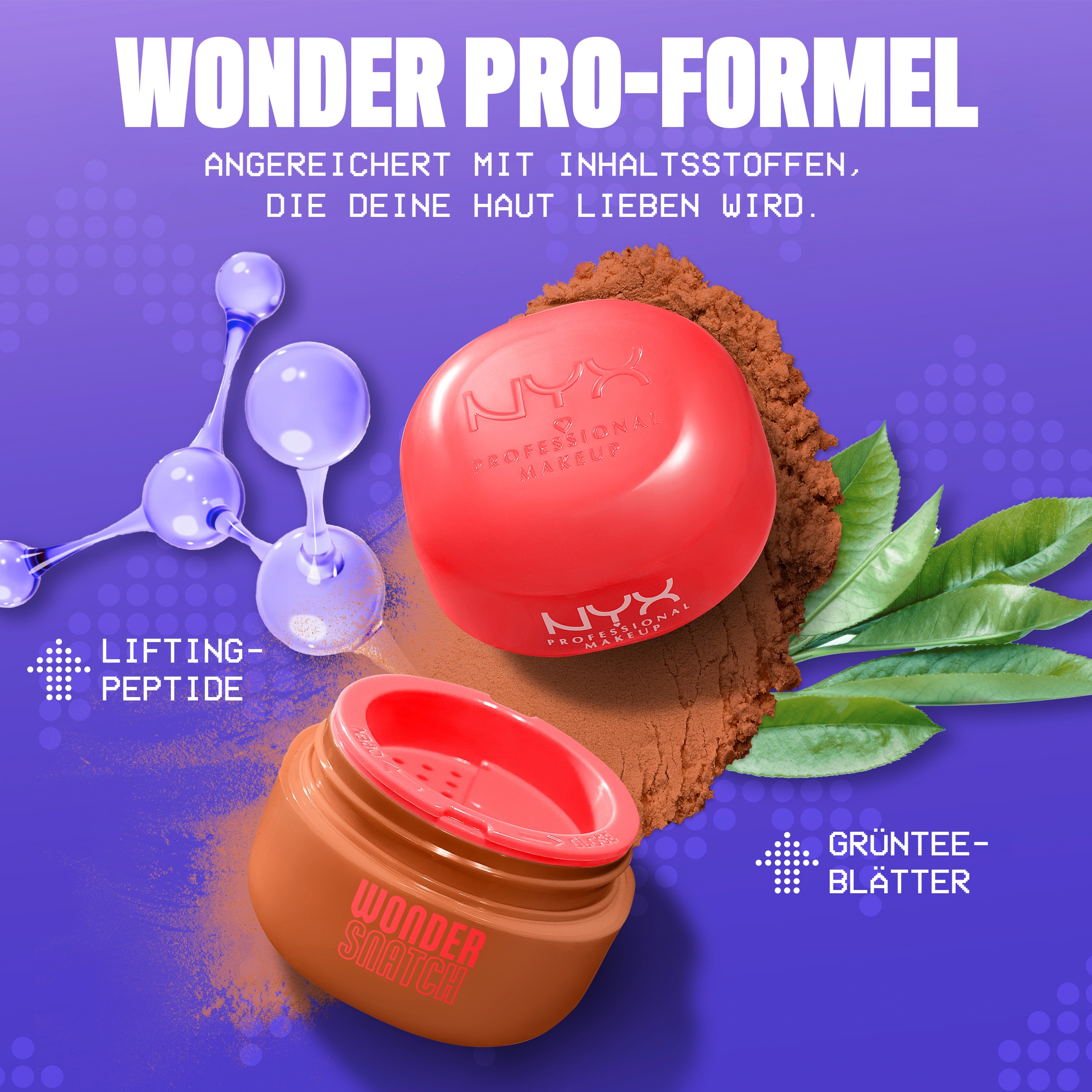NYX PROFESSIONAL MAKEUP Puder »WONDER SNATCH POWDER« angereichert mit grünem Tee für den antioxidativen Glow gesunder Haut