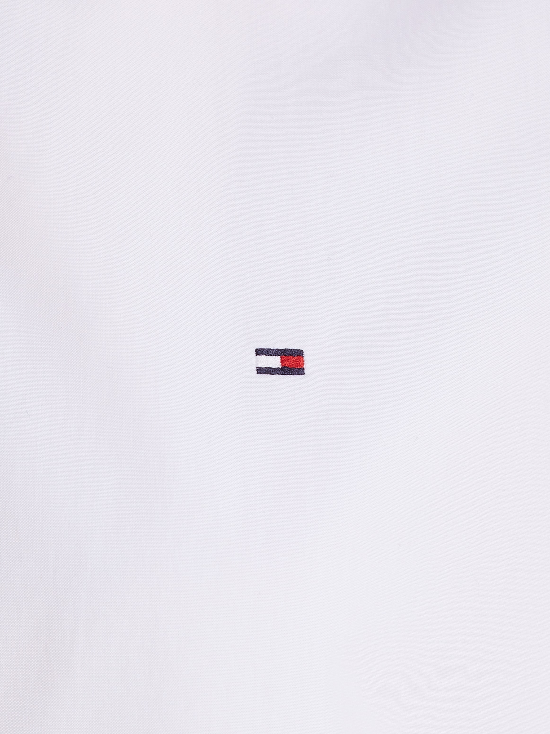 Tommy Hilfiger Shirtbluse »COLLARLESS POPLIN REGULAR SHIRT«, mit Tommy Hilfiger Flagge