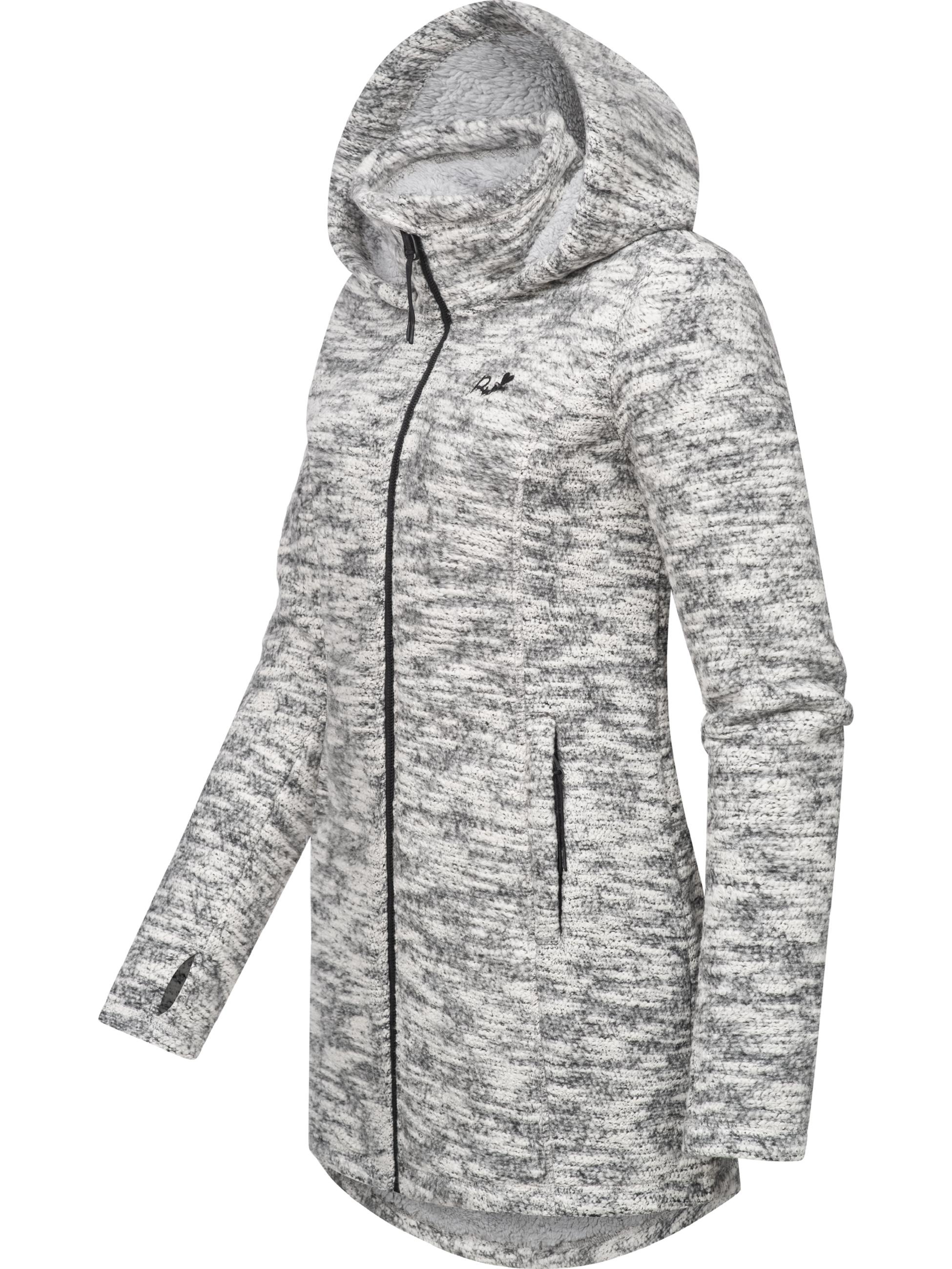 Ragwear Kapuzensweatjacke »Longstrickjacke Leysha Melange«