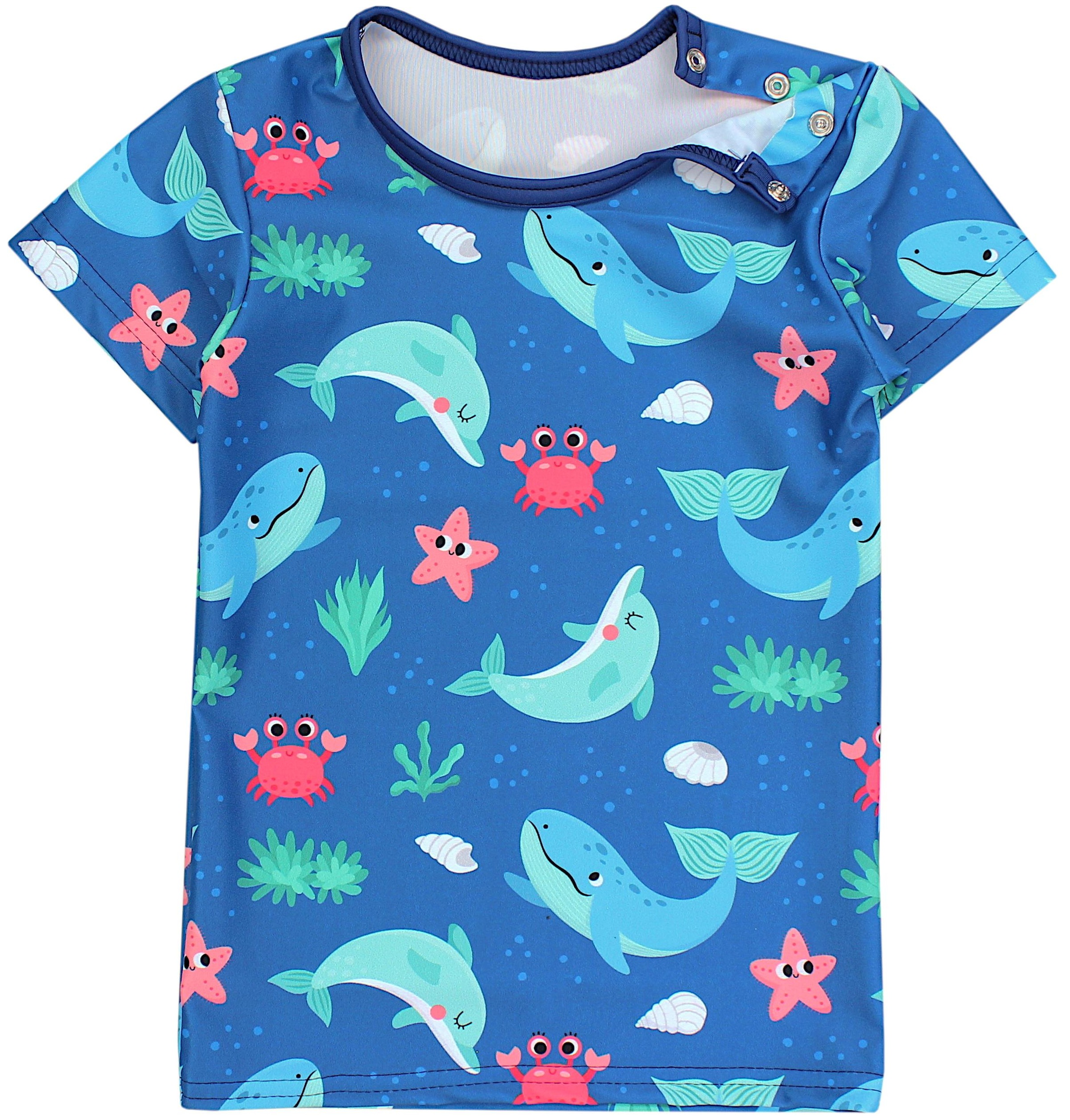 AQUARTI Badeanzug »Badehose Baby Jungen Bade-Set Zweiteiliger Badeanzug T-Shirt Hose«