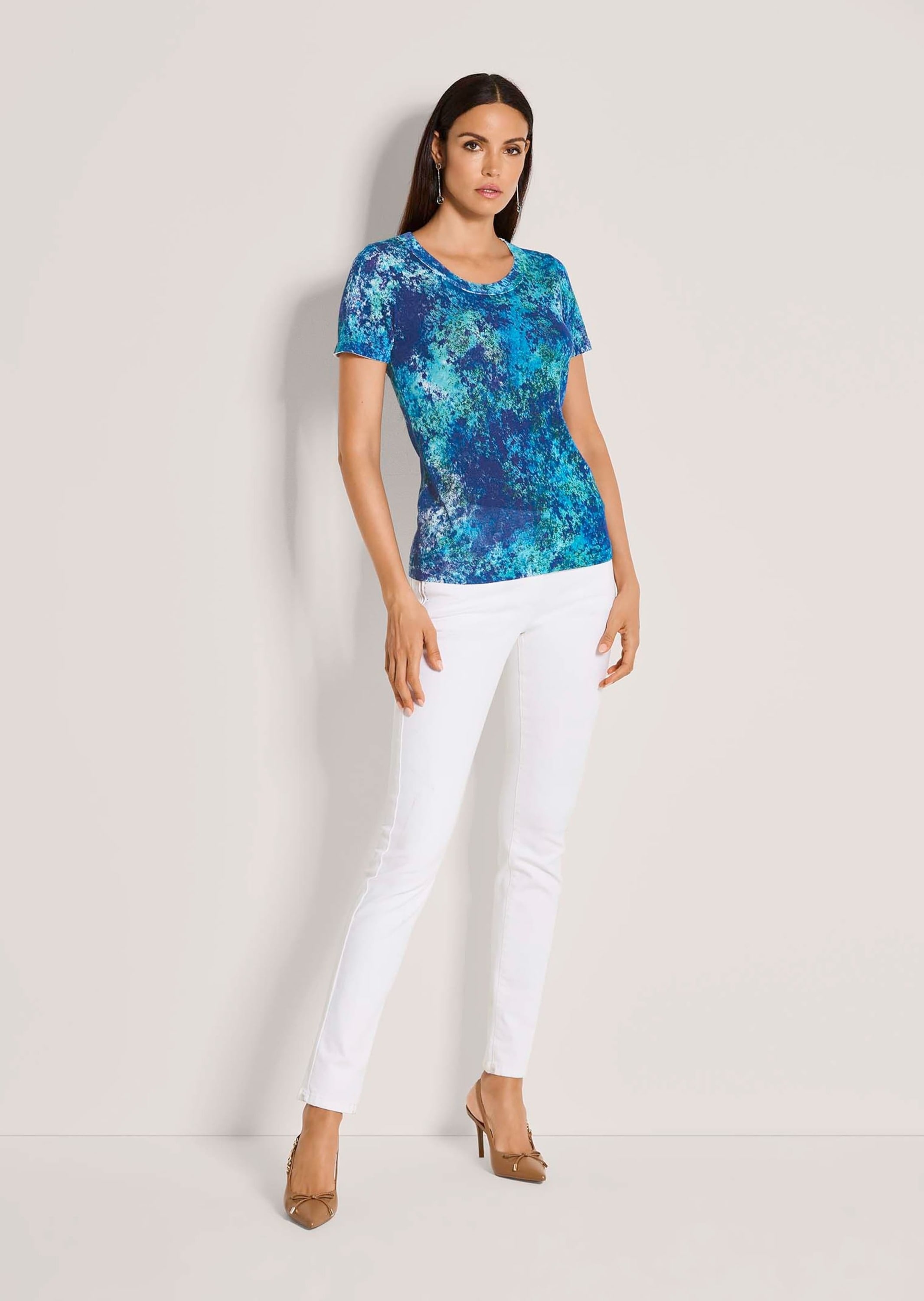 MADELEINE Longpullover »Druckpullover Viskosepullover mit All-Over-Print« Lebhafter Allover-Print