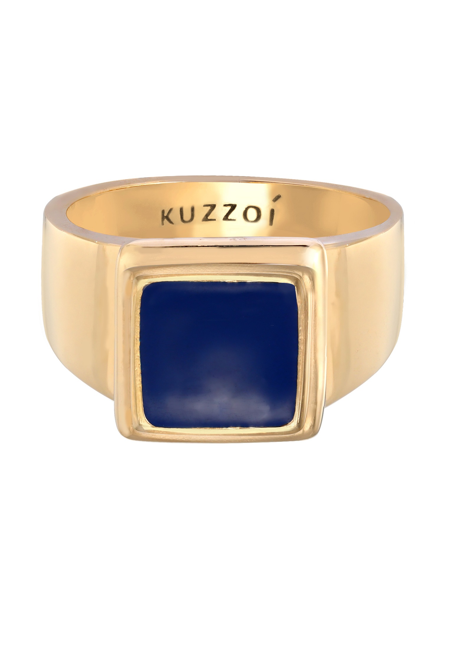 Kuzzoi Siegelring »Ring Siegelring Quadrat Emaille 925 Silber«