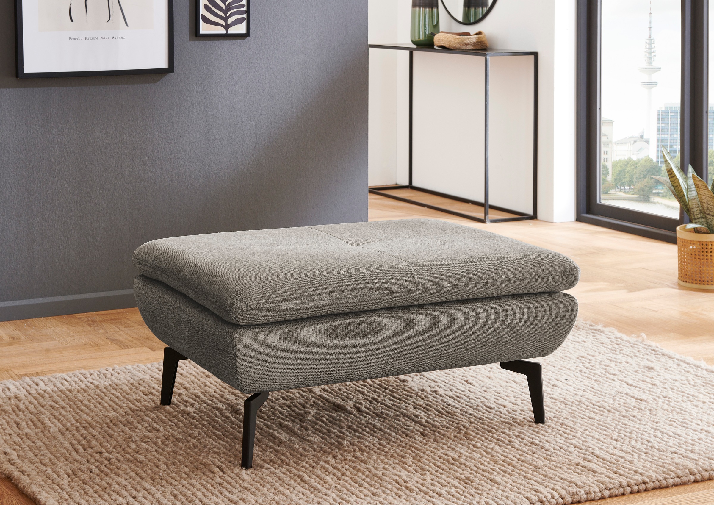 Die PlanBar Hocker »MP-IN23002« 1 Stk. tlg. hochwertige Kaltschaumpolsterung, stylische Metallfüße