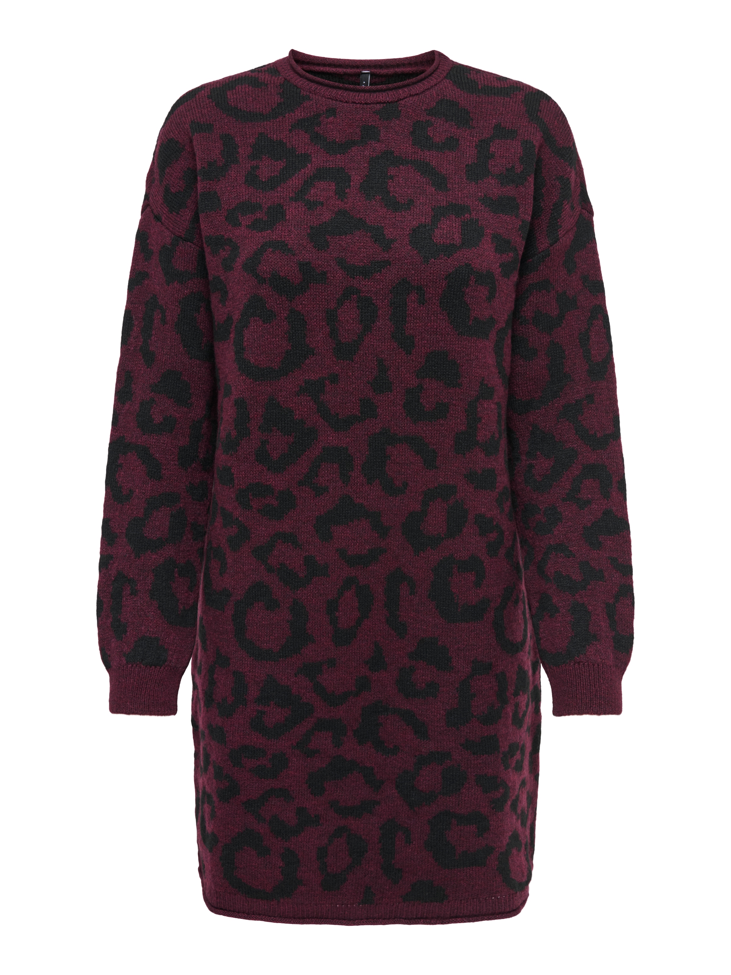 ONLY Strickkleid »ONLJADE PATTERN LS O-NECK DRESS RP KNT« Kunstfaser, regular fit