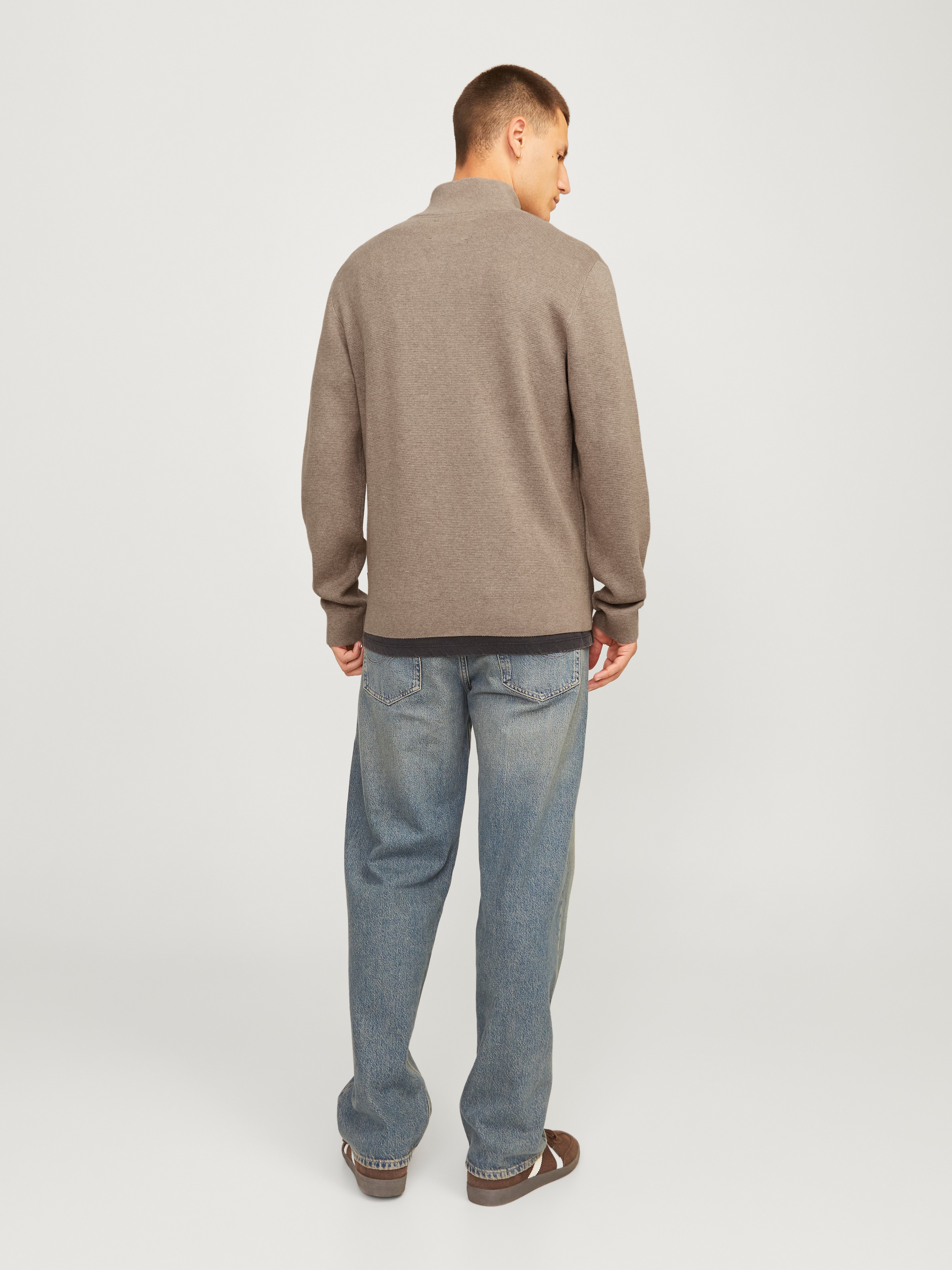 Jack & Jones Troyer »JPRBLAMILANO STITCH KNIT HALF ZIP SN« Baumwolle, relaxed fit